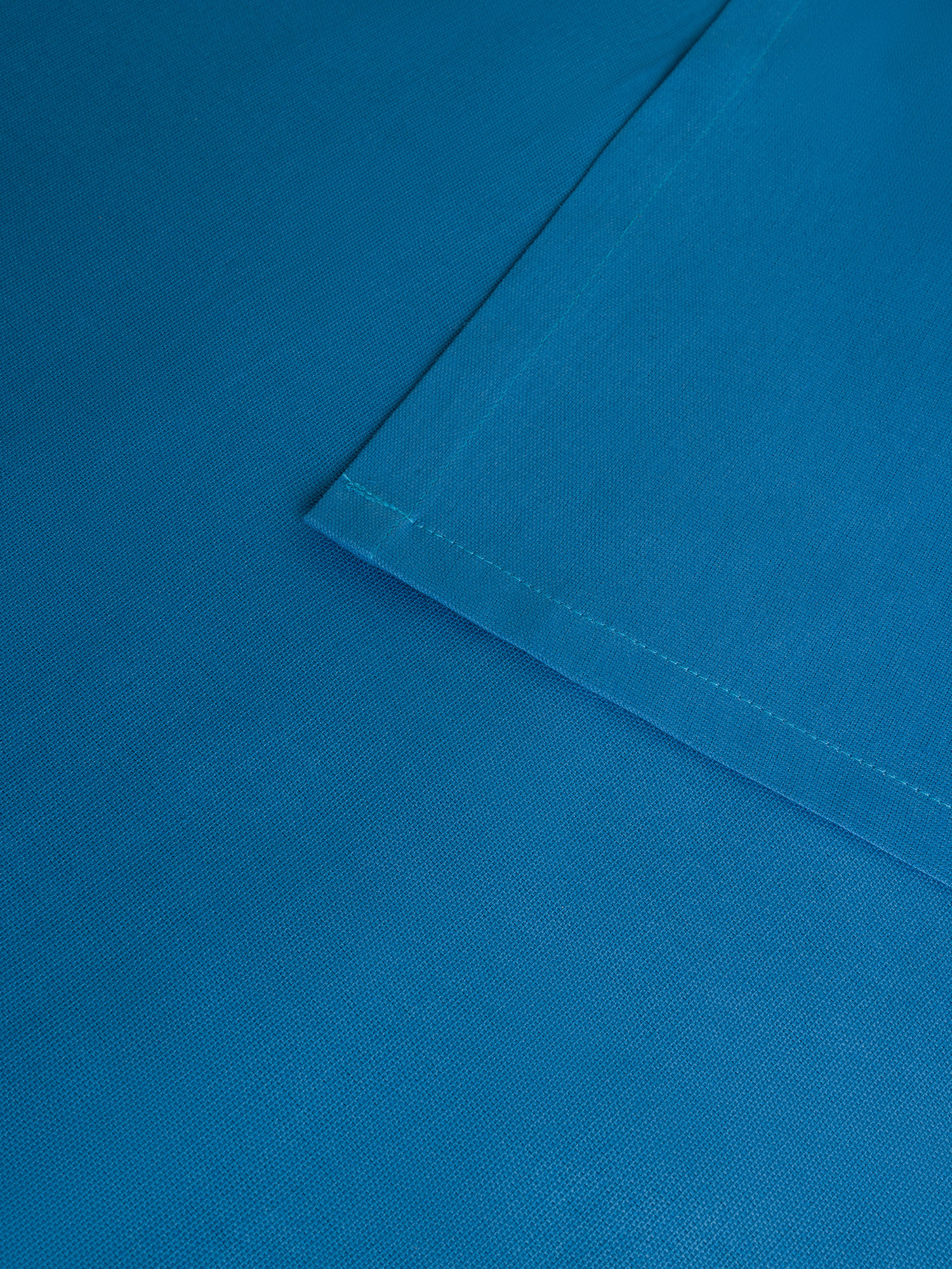 Solid color cotton throw blanket, Blue, large image number 1