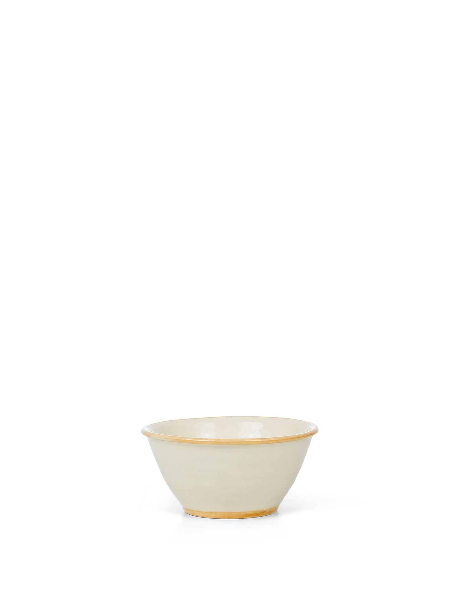 Ceramic cup with colored edge, White, large image number 0