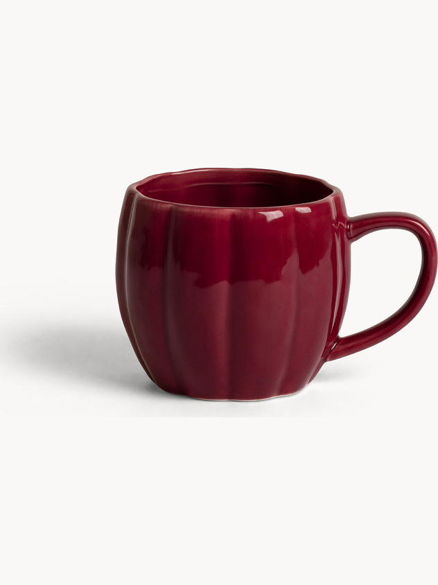 Mug in porcellana a forma di zucca