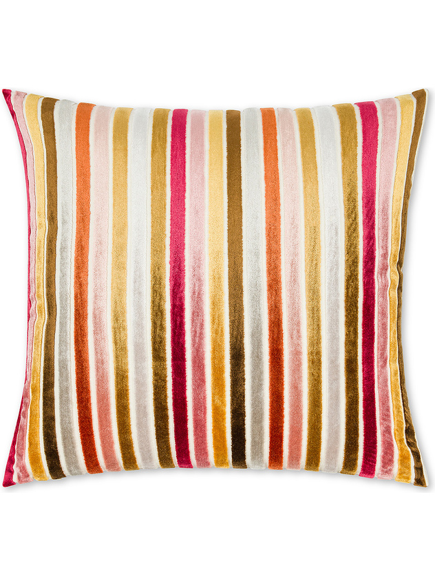 Cuscino 43x43 cm in velluto jacquard a righe