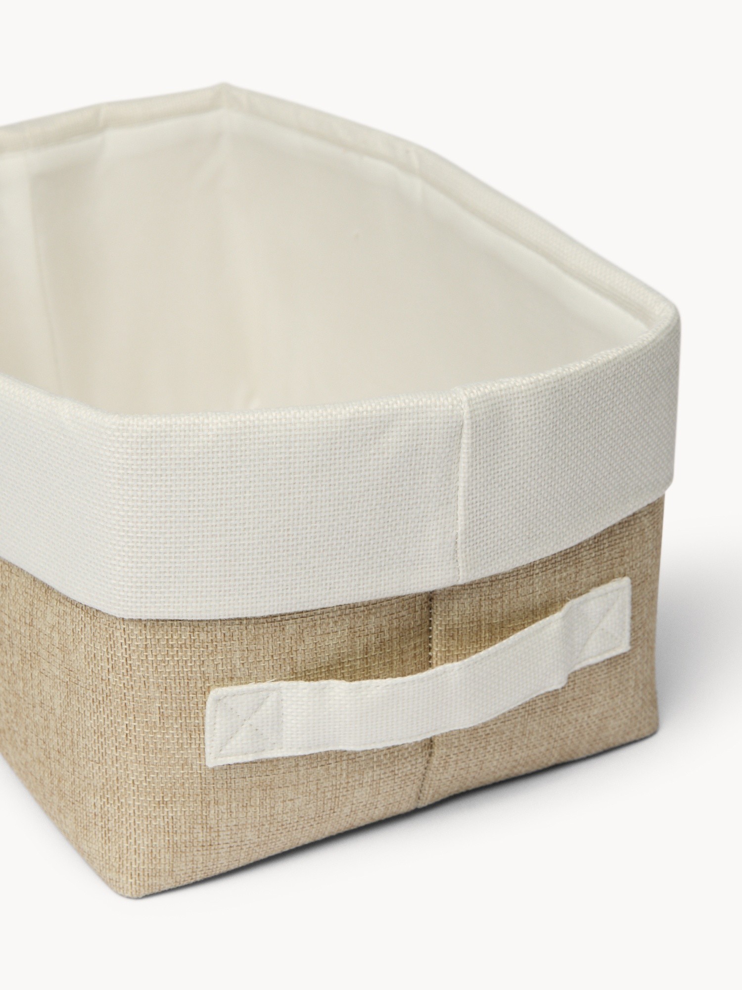 Cesto in tessuto con maniglie - Prezzo di lancio, Beige, large image number 1