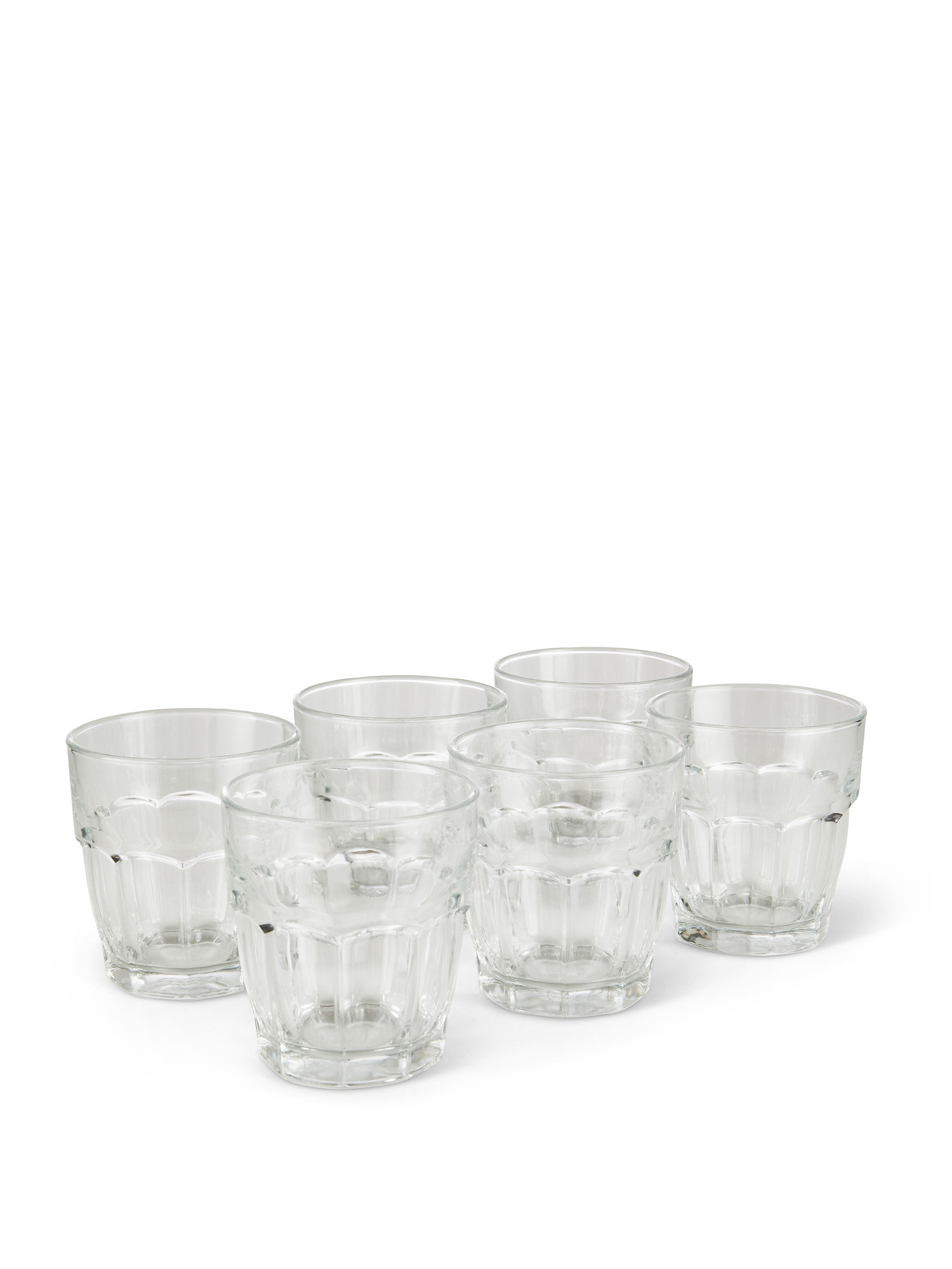 Set 6 bicchieri in vetro Rocks, Trasparente, large image number 0