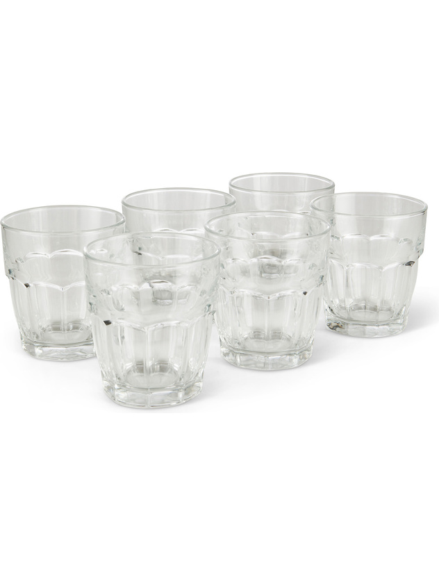 Set 6 bicchieri in vetro Rocks