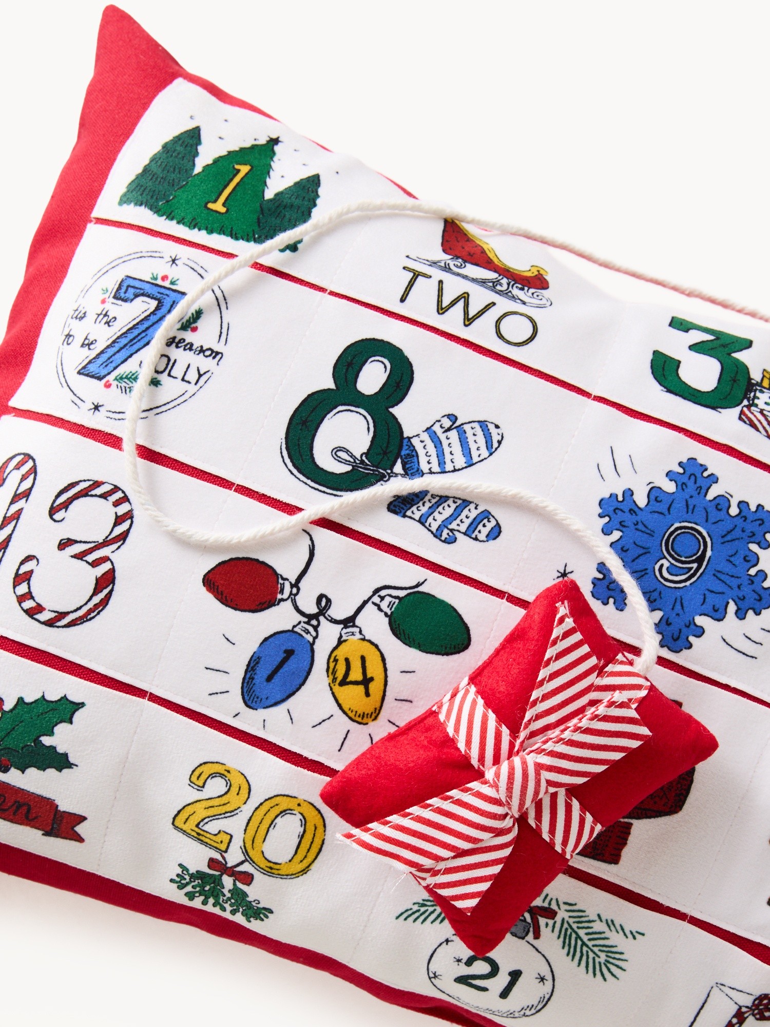 Cushion with Advent calendar 35x65cm, Multicolor, large image number 2