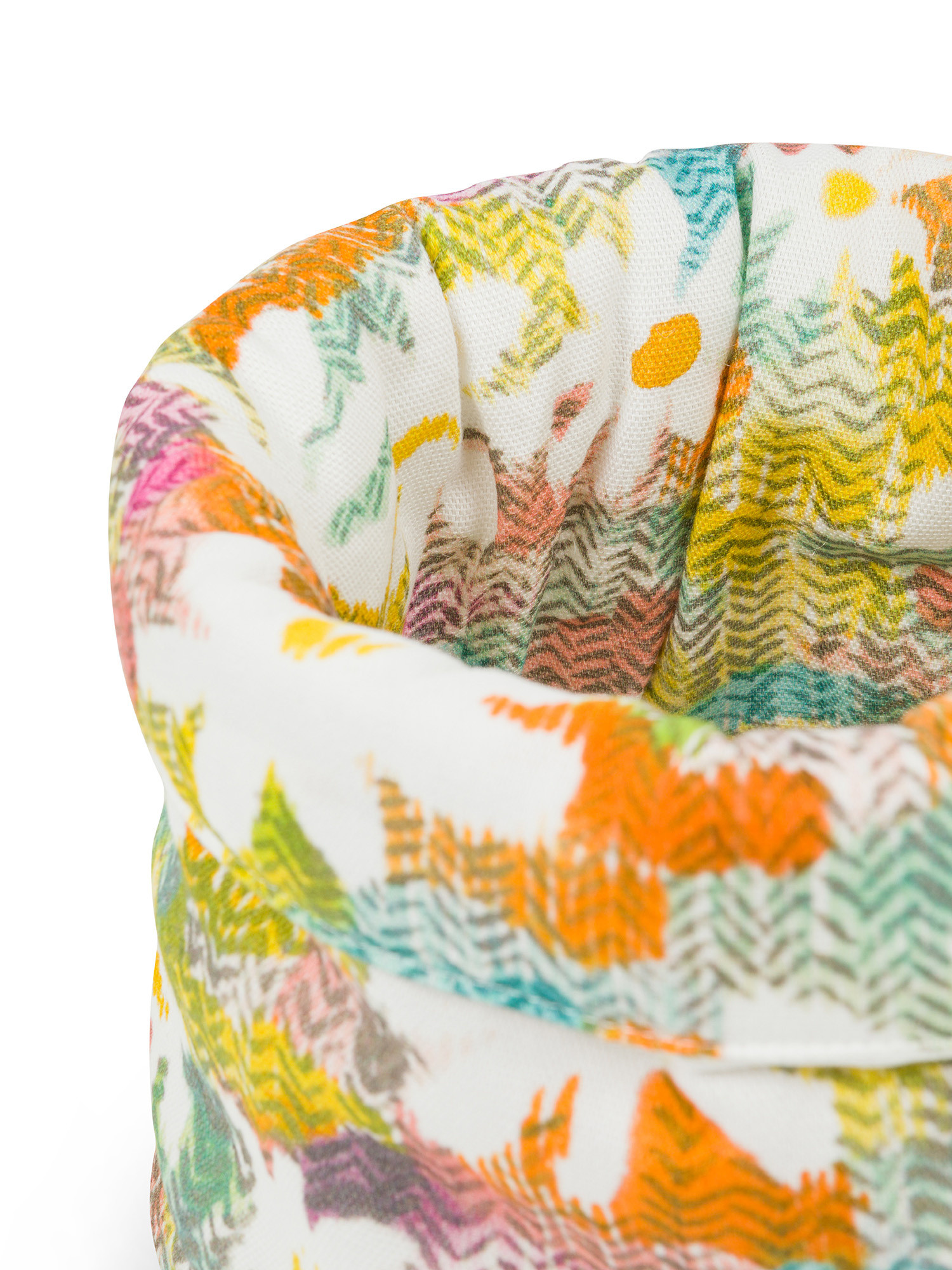 Daisy print cotton storage basket, Multicolor, large image number 1