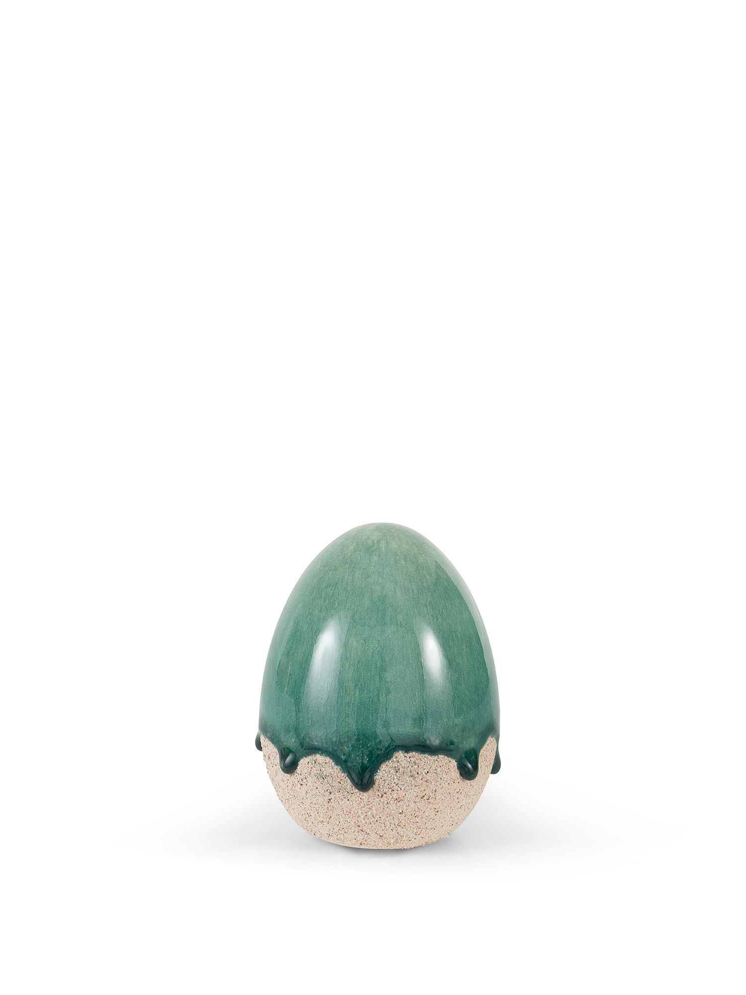 Soprammobile a uovo in porcellana, Verde, large image number 0