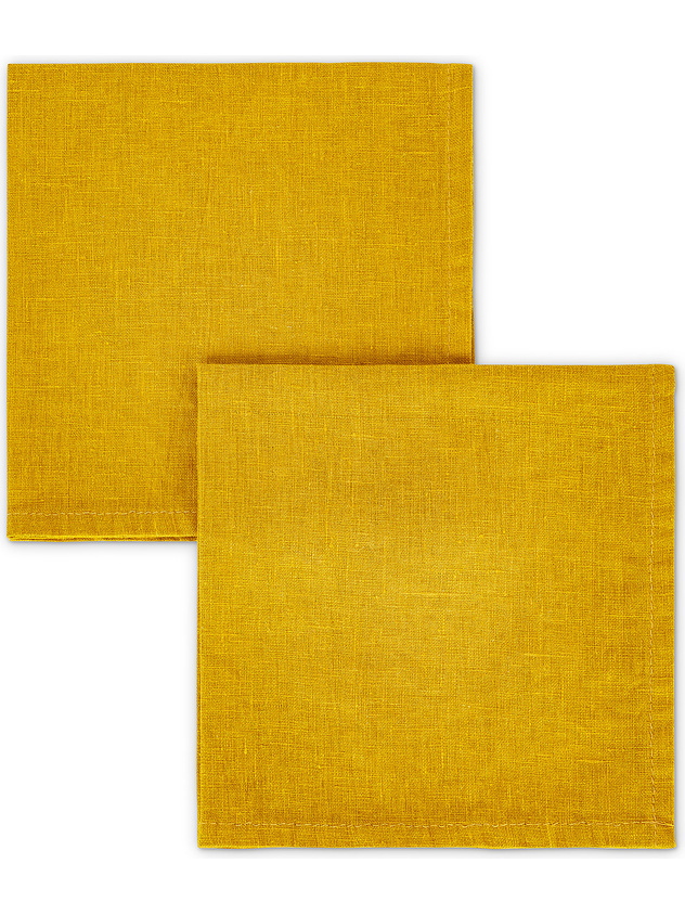 Set of 2 solid color washed linen napkins