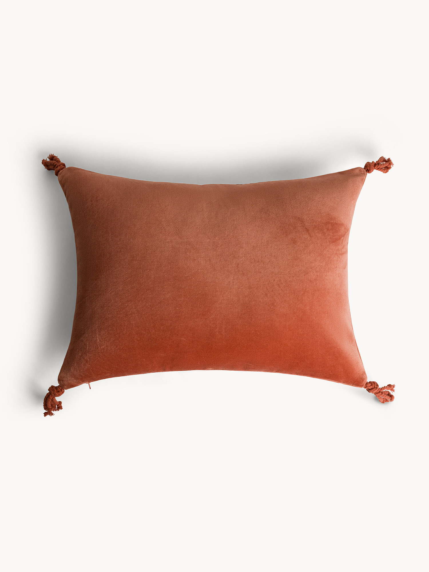 35x50 cm velvet pillow with appliques, Pink, large image number 1