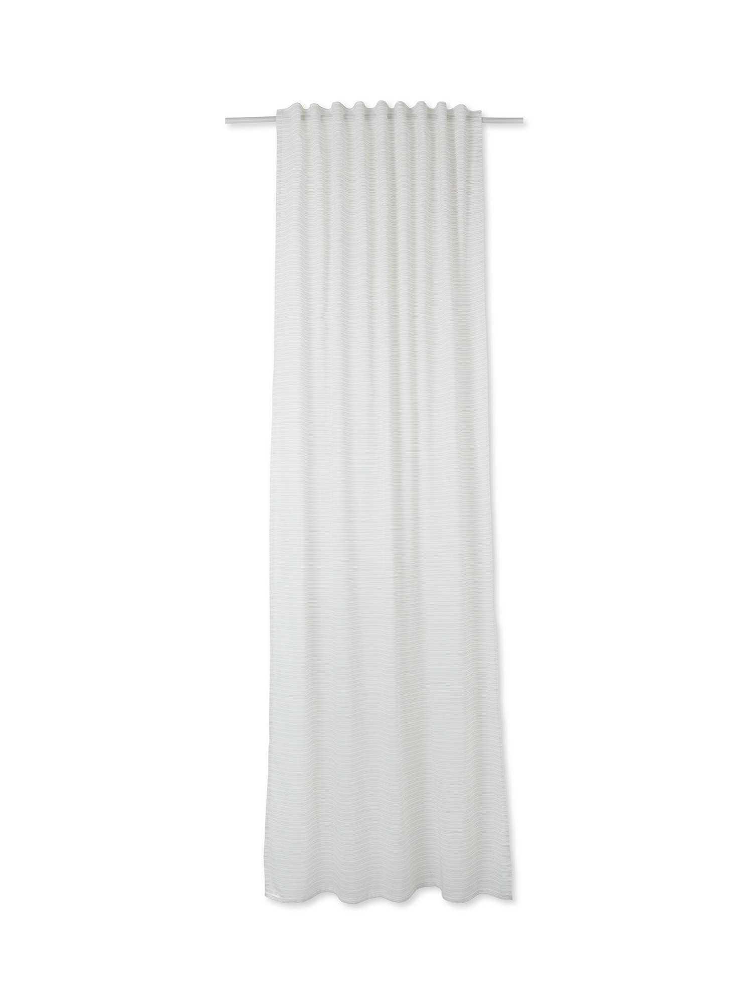 Curtain with raised stitching, White, large image number 0