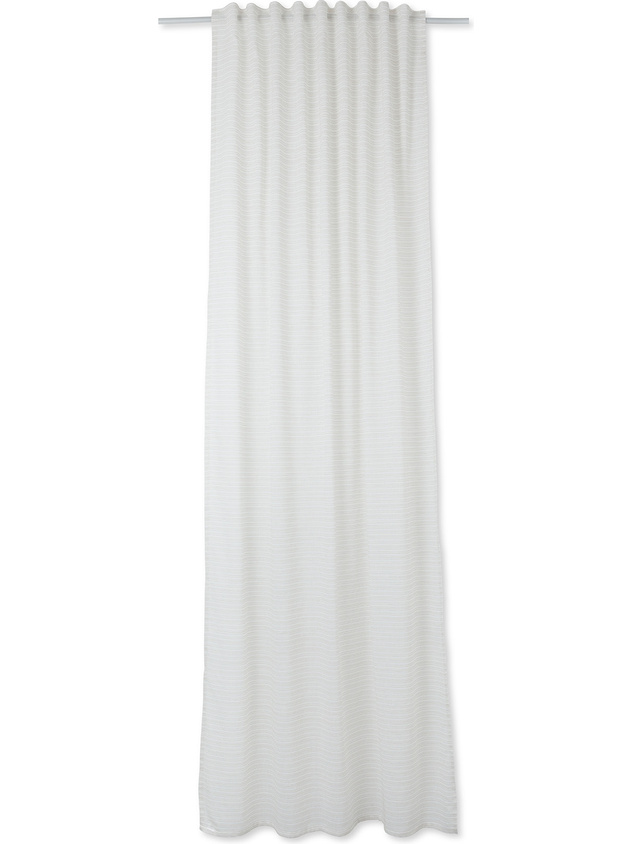 Curtain with raised stitching
