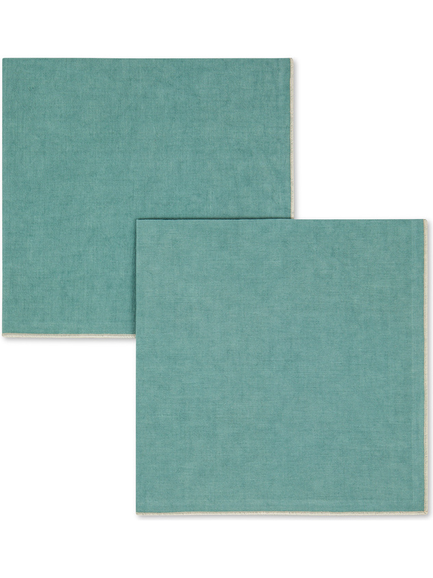 Set of 2 solid color linen blend napkins