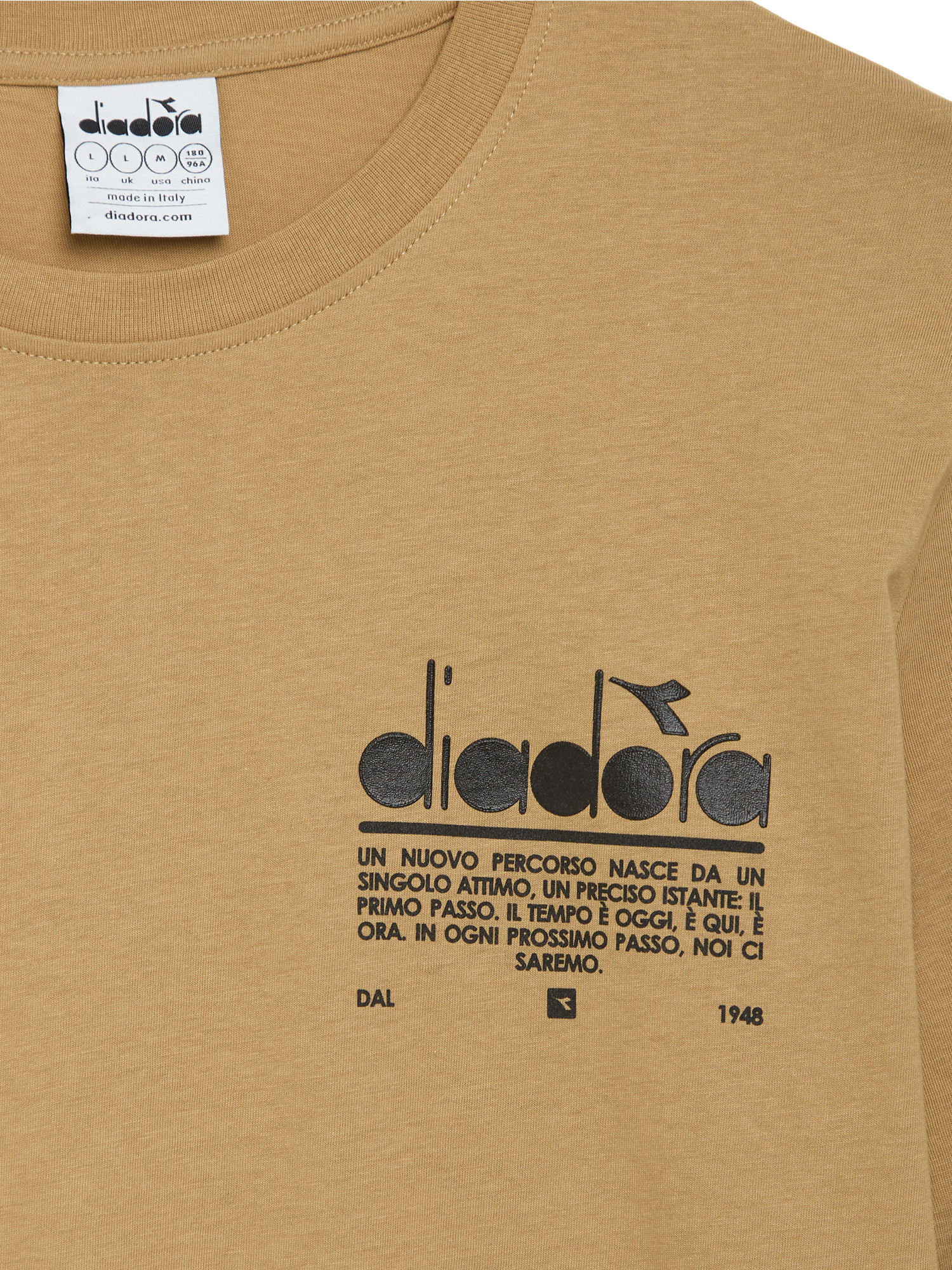 Diadora - Manifesto cotton T-shirt, Beige, large image number 1