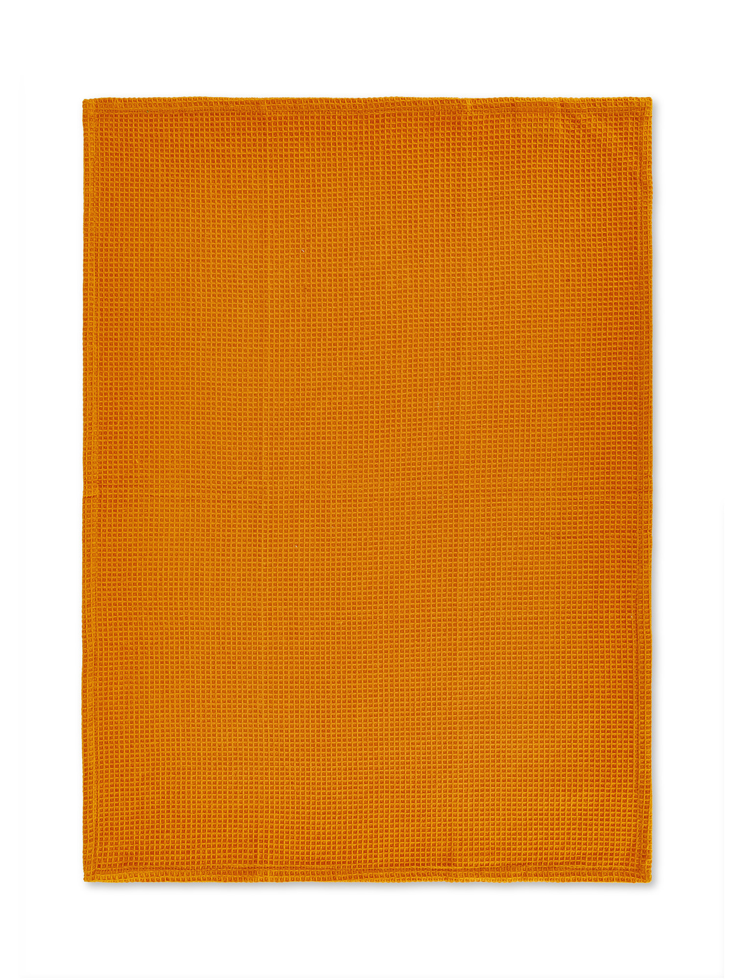 Set of 3 tea towels in 100% cotton with digital floral print, Orange, large image number 1