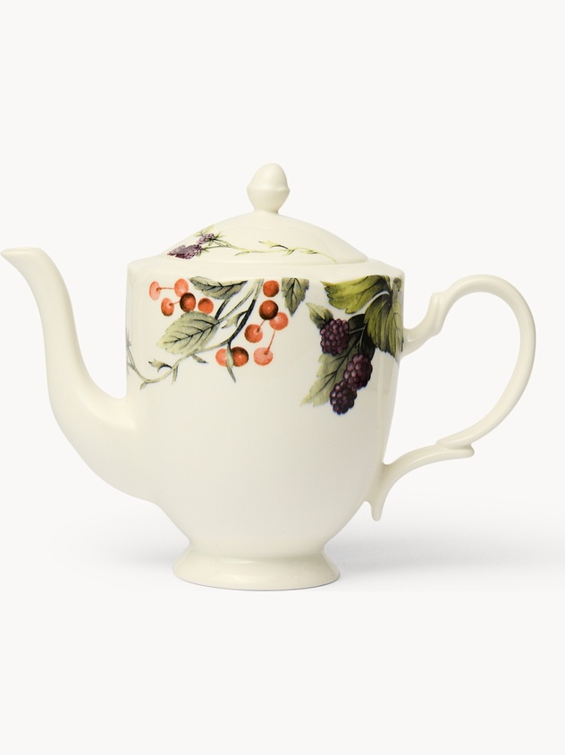 Teiera in ceramica motivo bacche - Prezzo di lancio