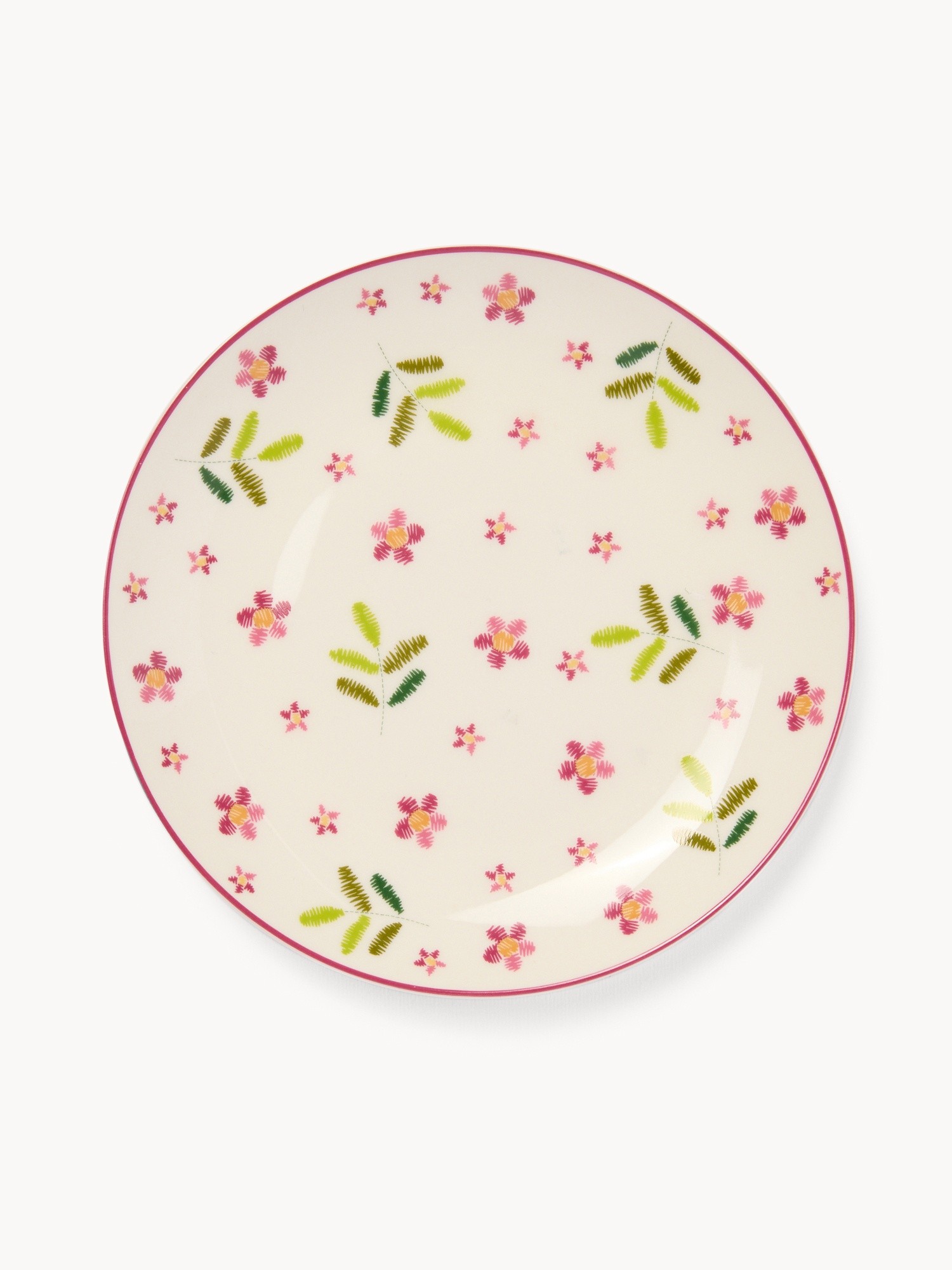 Piattino pane in new bone china motivo rose - Prezzo di lancio, Multicolor, large image number 0