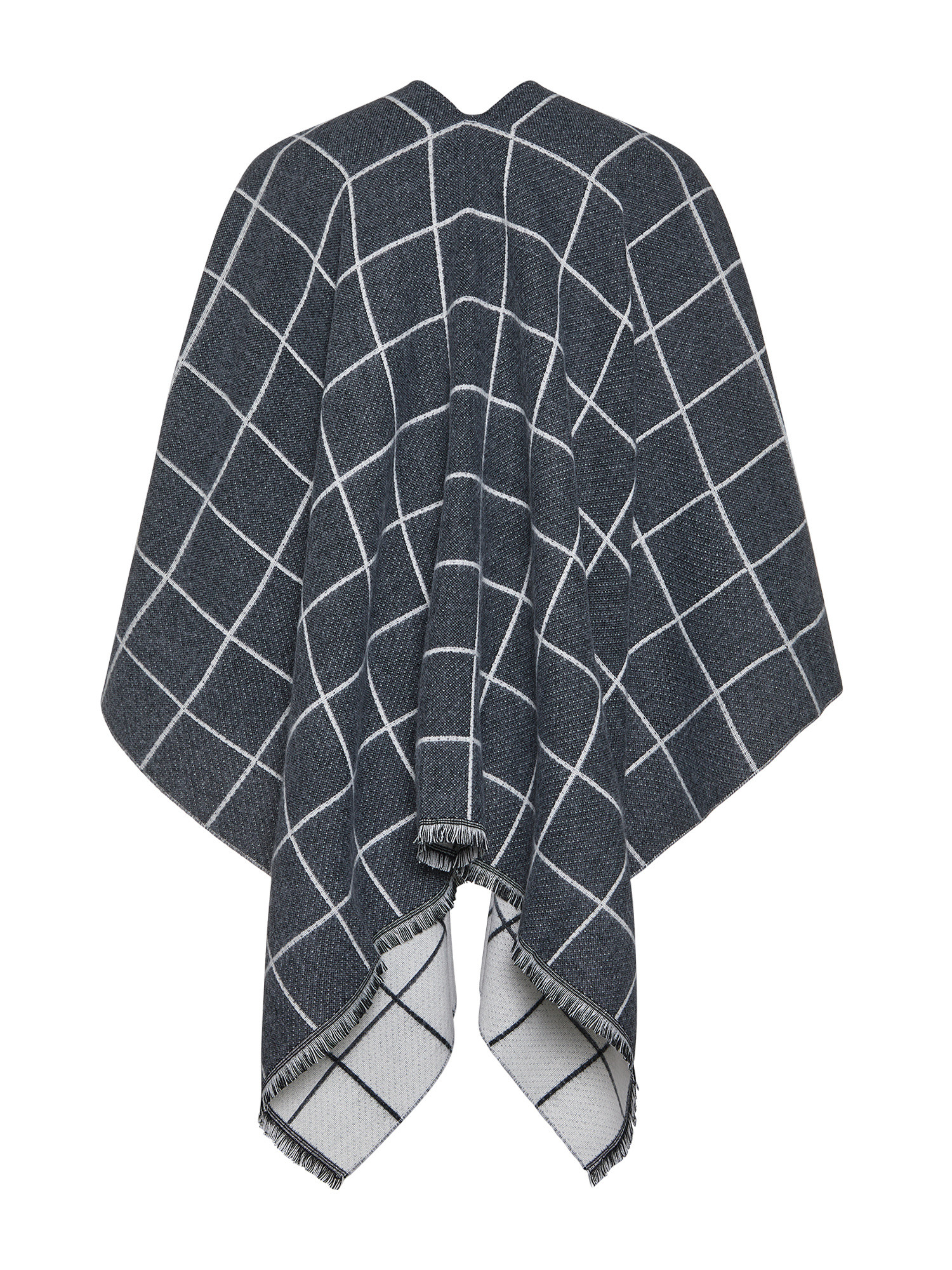 Koan - Checked cape, Grey, large image number 1