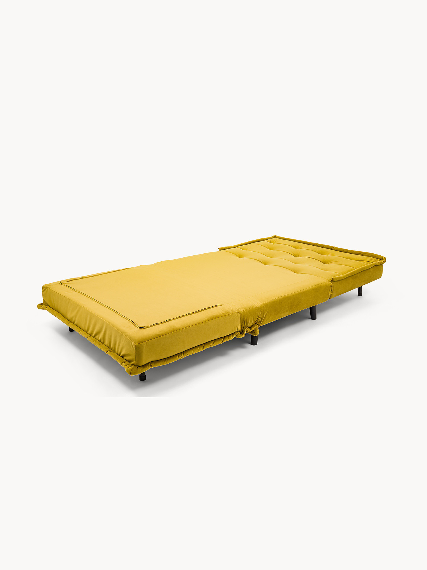 Guest sofa bed with recycled polyester velvet covering, Lime Green, large image number 2