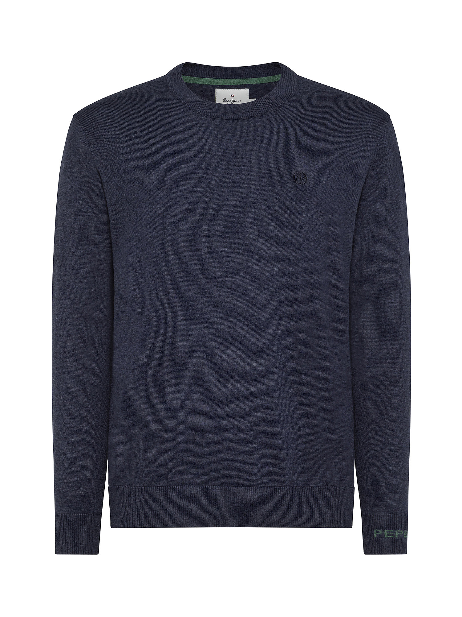 Andre fine knit sweater, Dark Blue, large image number 0