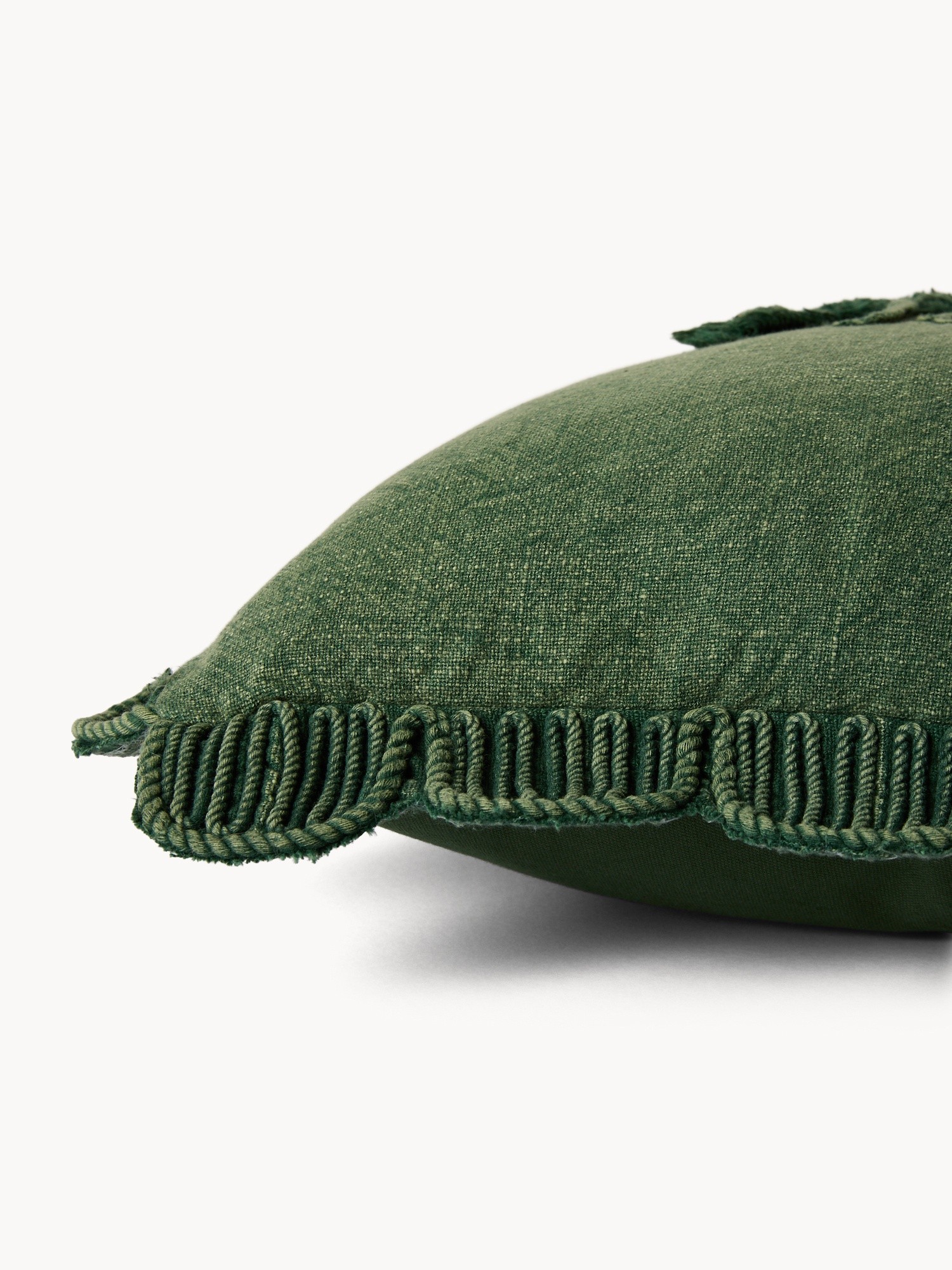 Cuscino stella in rafia, Verde scuro, large image number 0