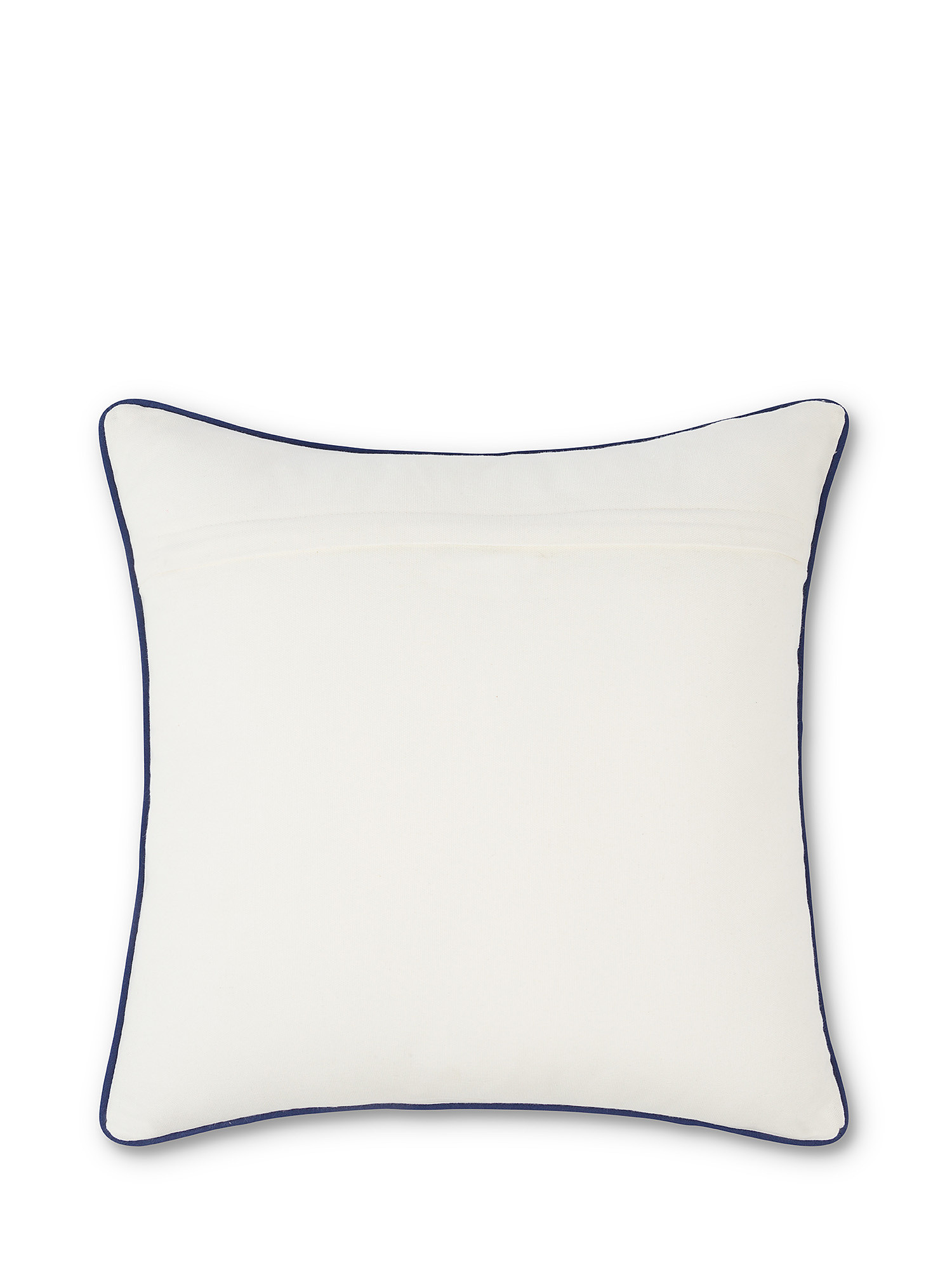 Marine embroidery cotton cushion 45x45cm, Light Blue, large image number 1