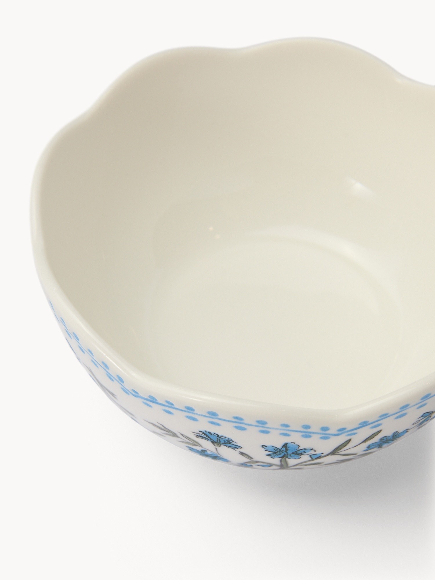 Porcelain bowl with flower motif, Bianco/Azzurro, large image number 0