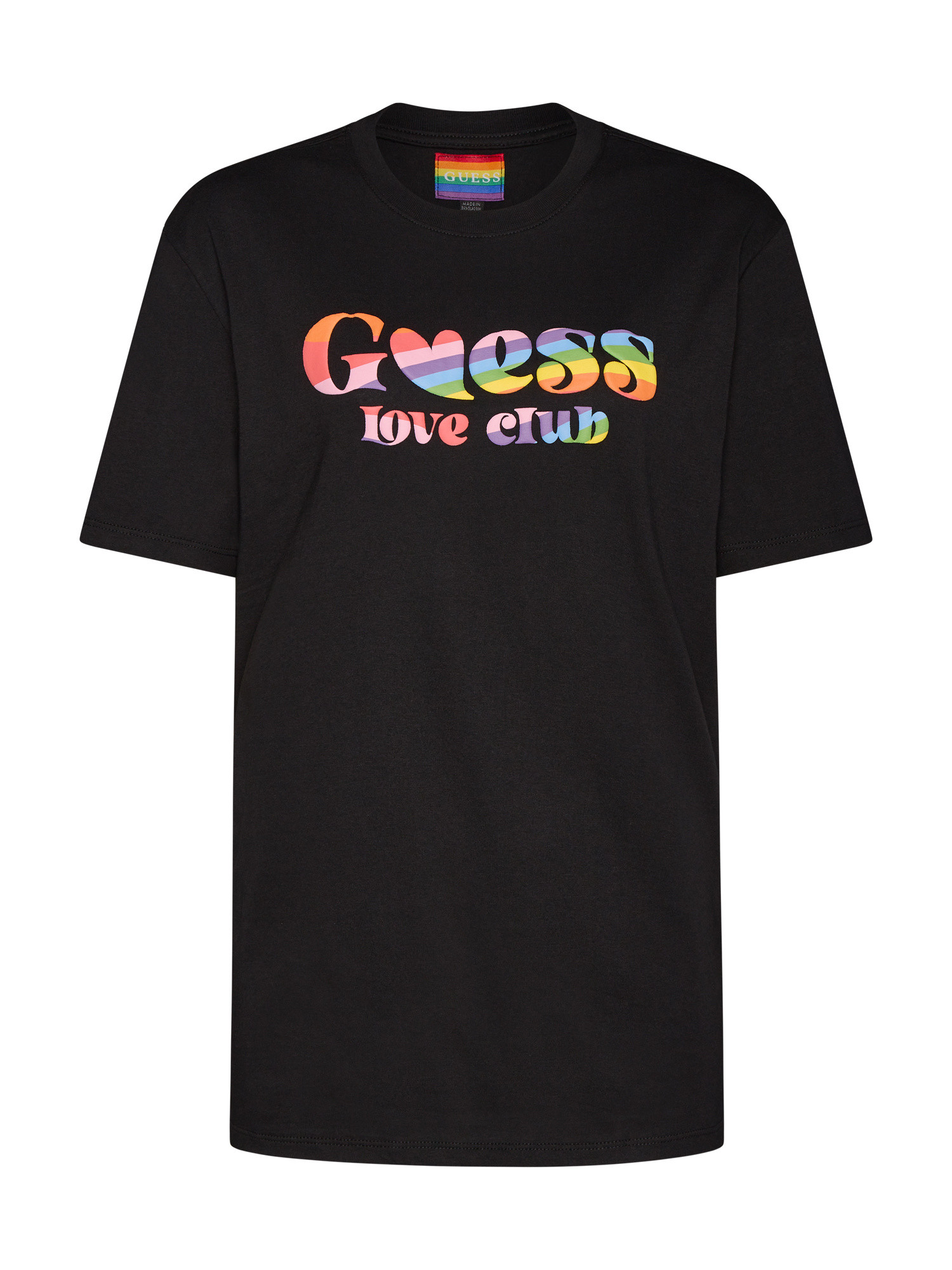 Guess - T-shirt with logo, Black, large image number 0
