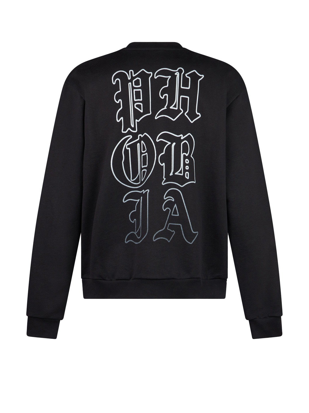 Phobia - Cotton sweatshirt with bite print, Black, large image number 3