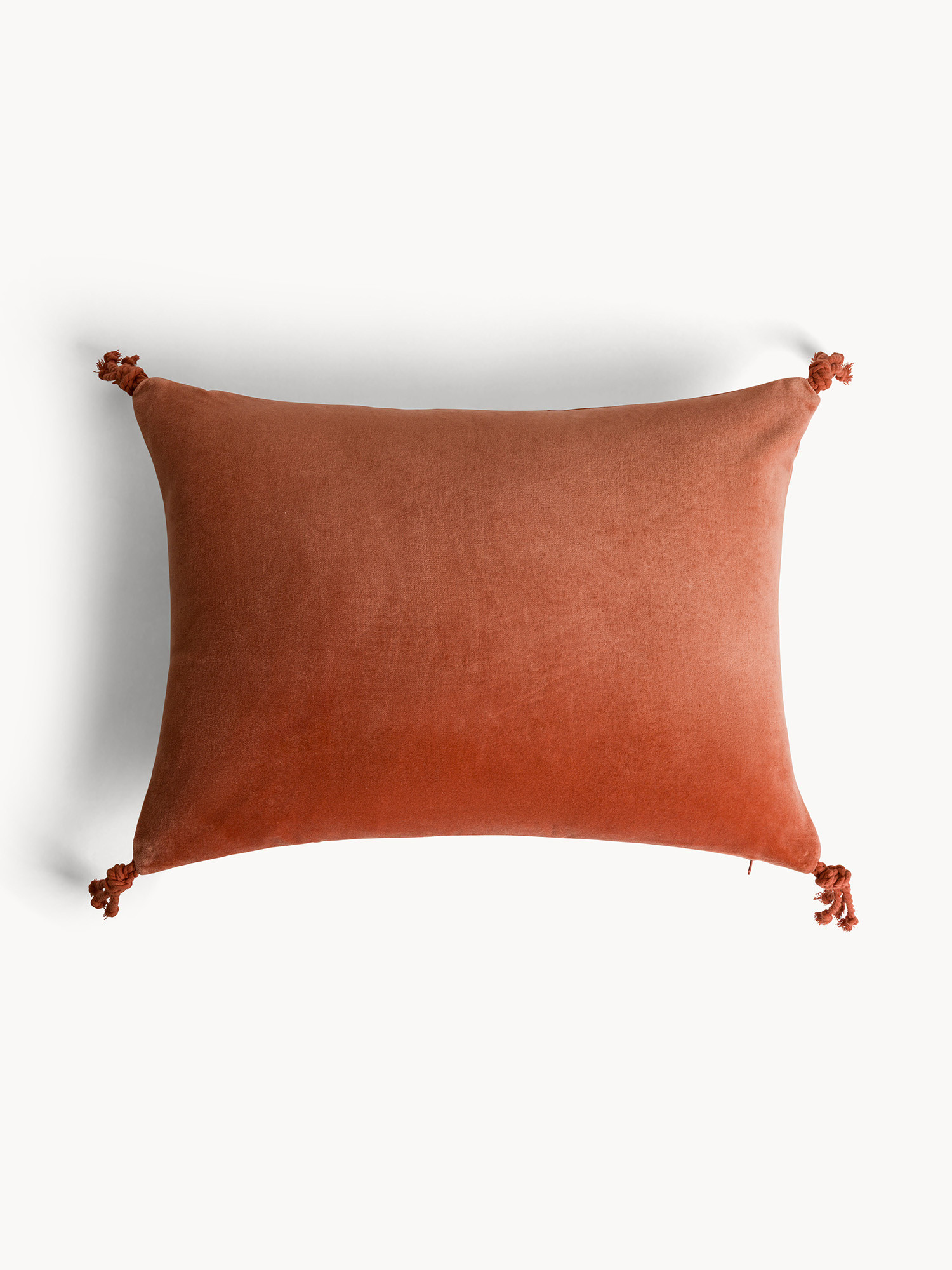 35x50 cm velvet pillow with appliques, Pink, large image number 0
