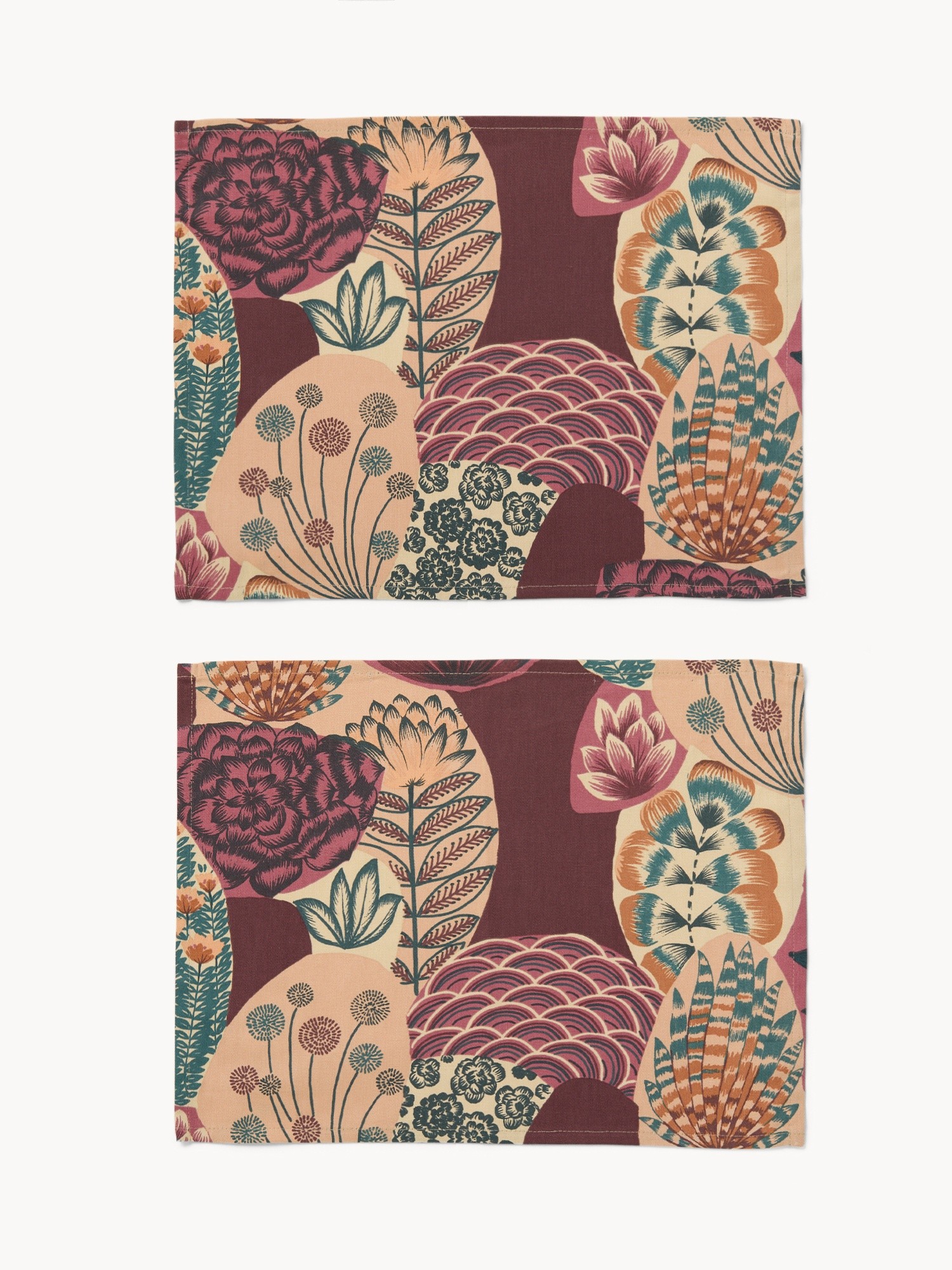 Set di 2 tovagliette in panama di cotone con stampa cactus - Prezzo di lancio, Multicolor, large image number 0