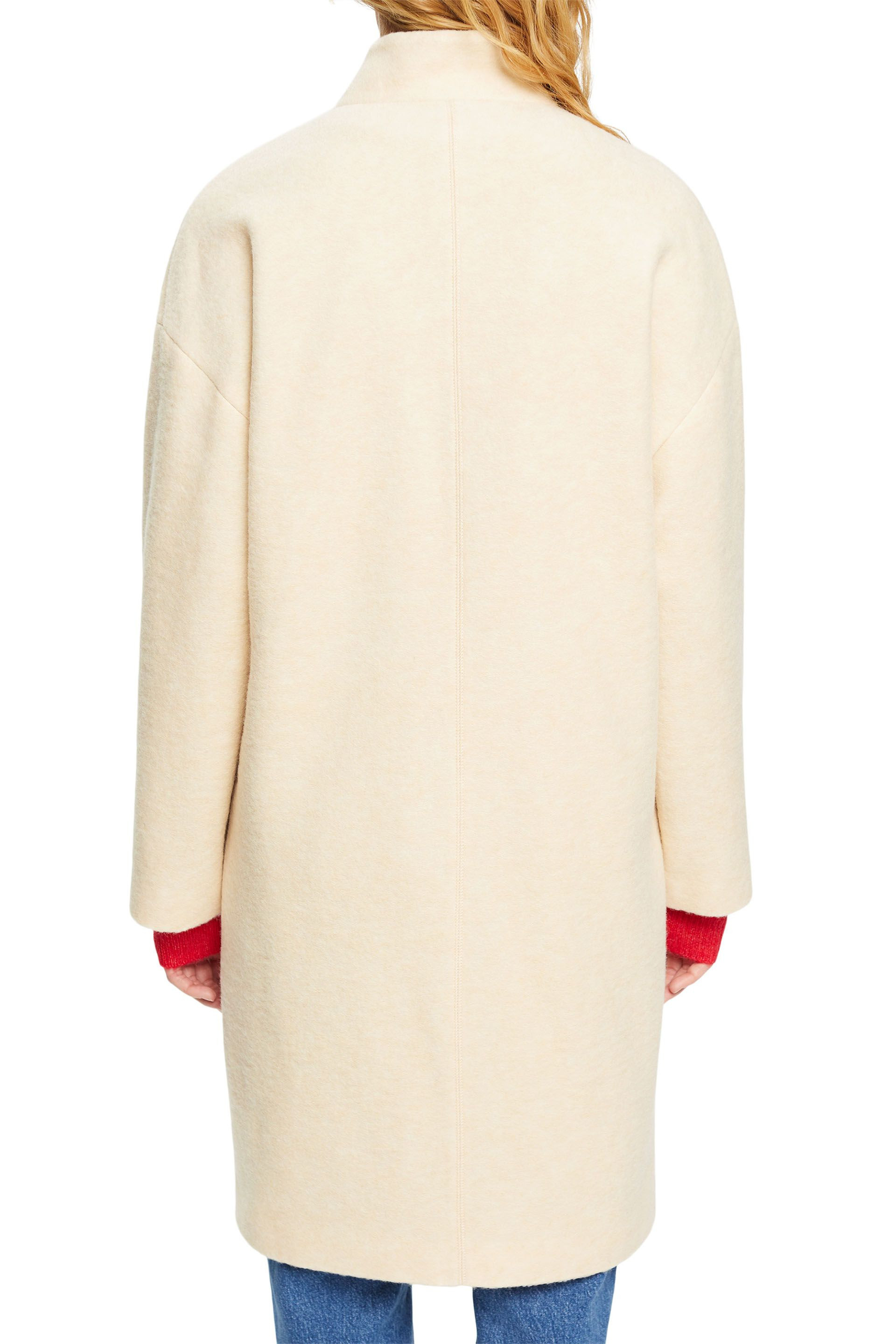 Wool blend coat with lapel collar, Beige, large image number 3