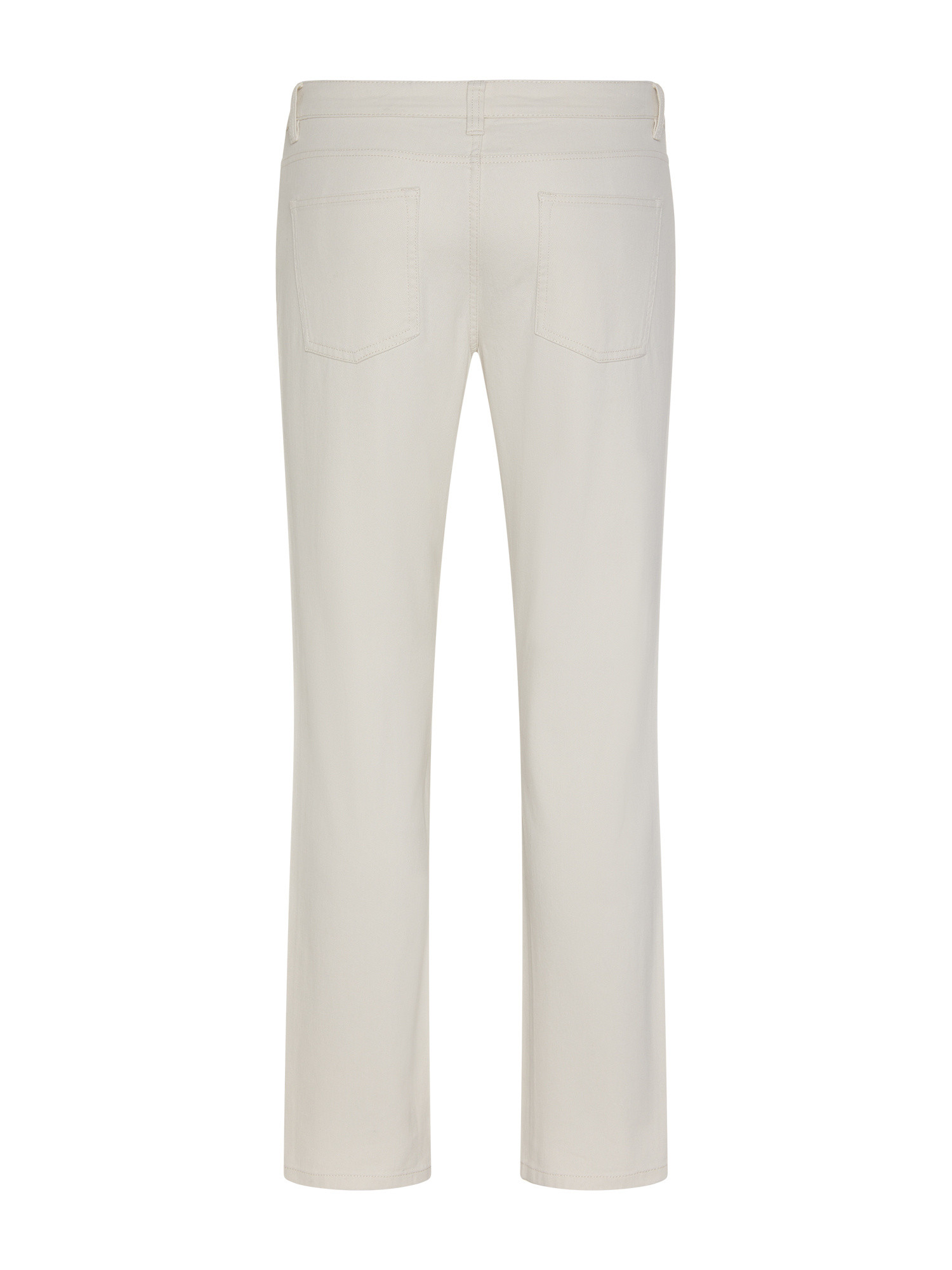 JCT - Pantaloni regular fit cinque tasche in puro cotone, Bianco panna, large image number 1