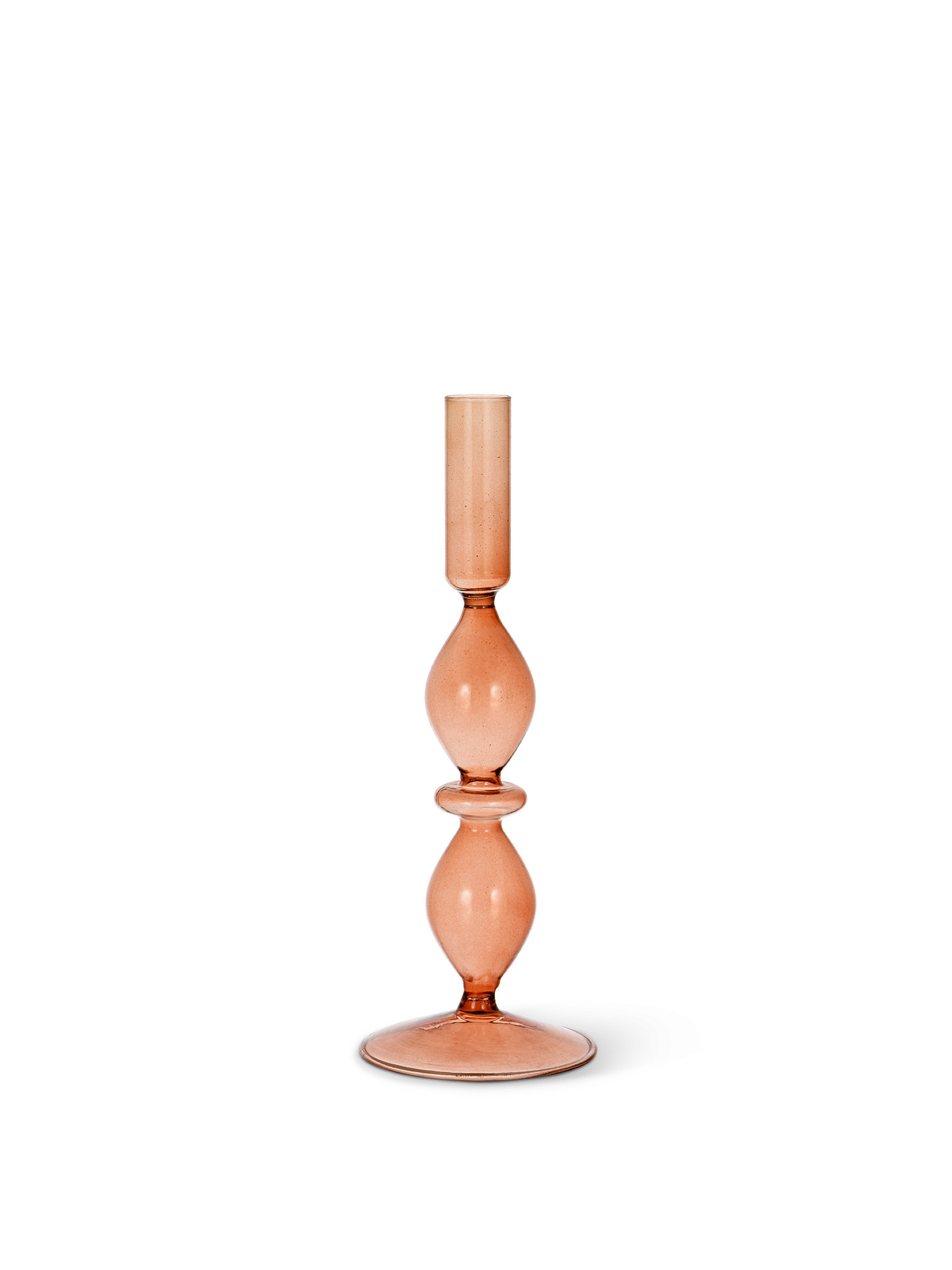 Glass candlestick, Brown, large image number 0