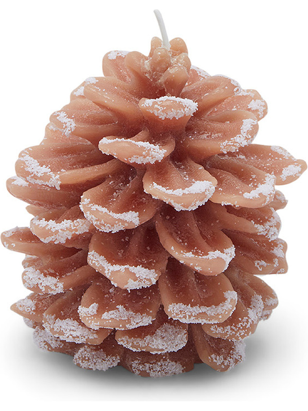 Pine cone shaped candle