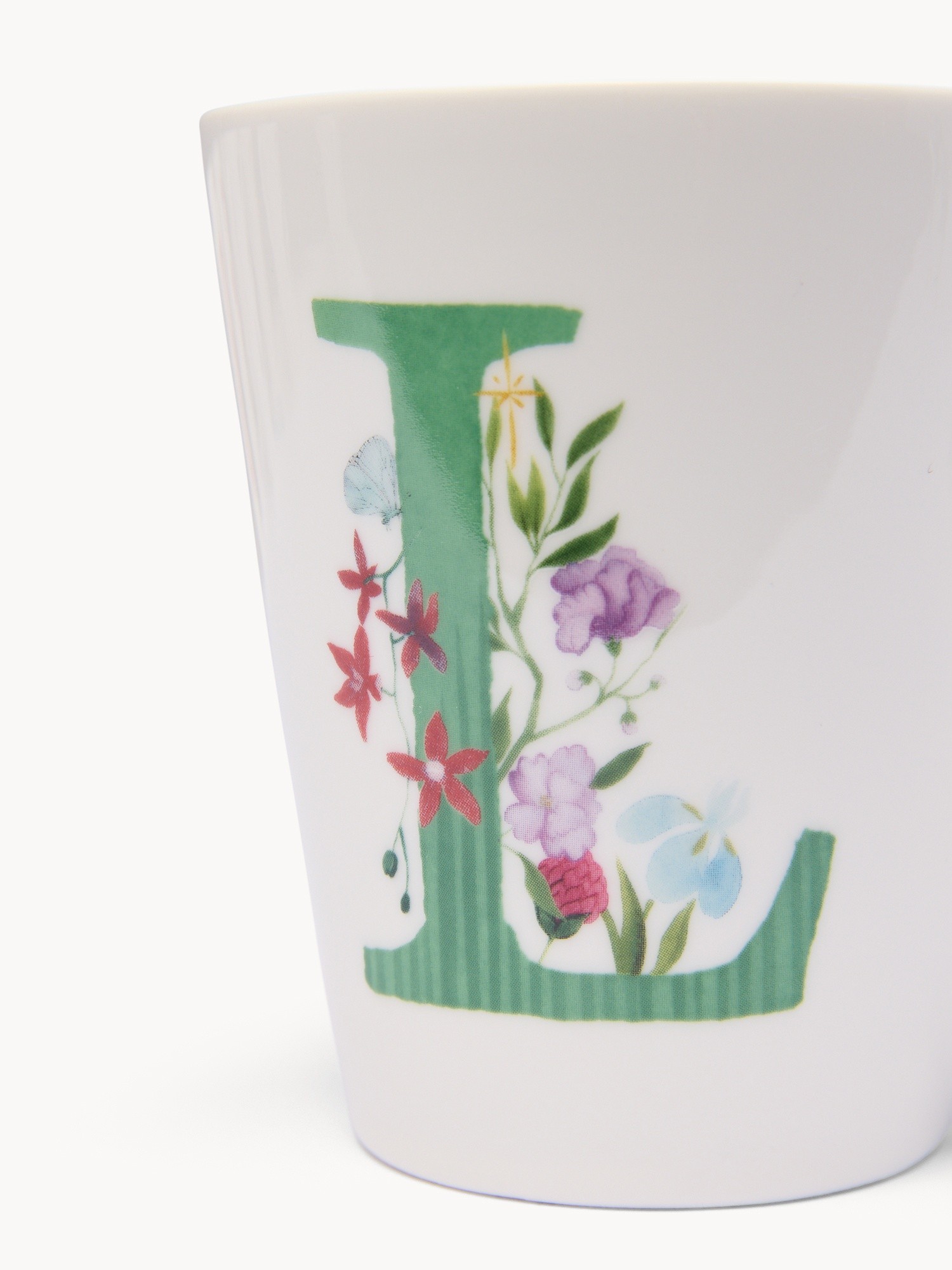 New bone china mug,letter L, White 1, large image number 0