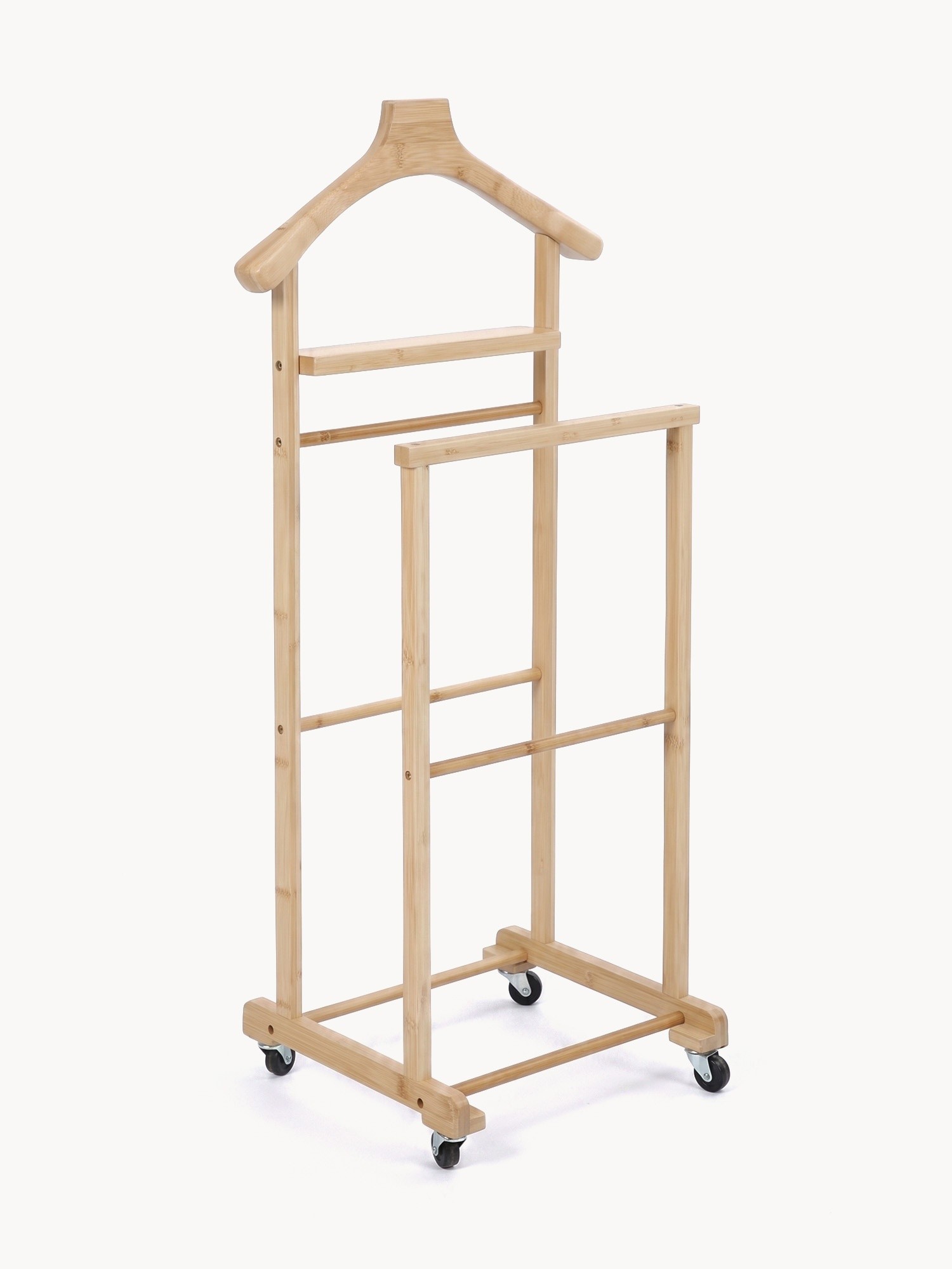 Natural Bamboo Valet Stand, Natural, large image number 2