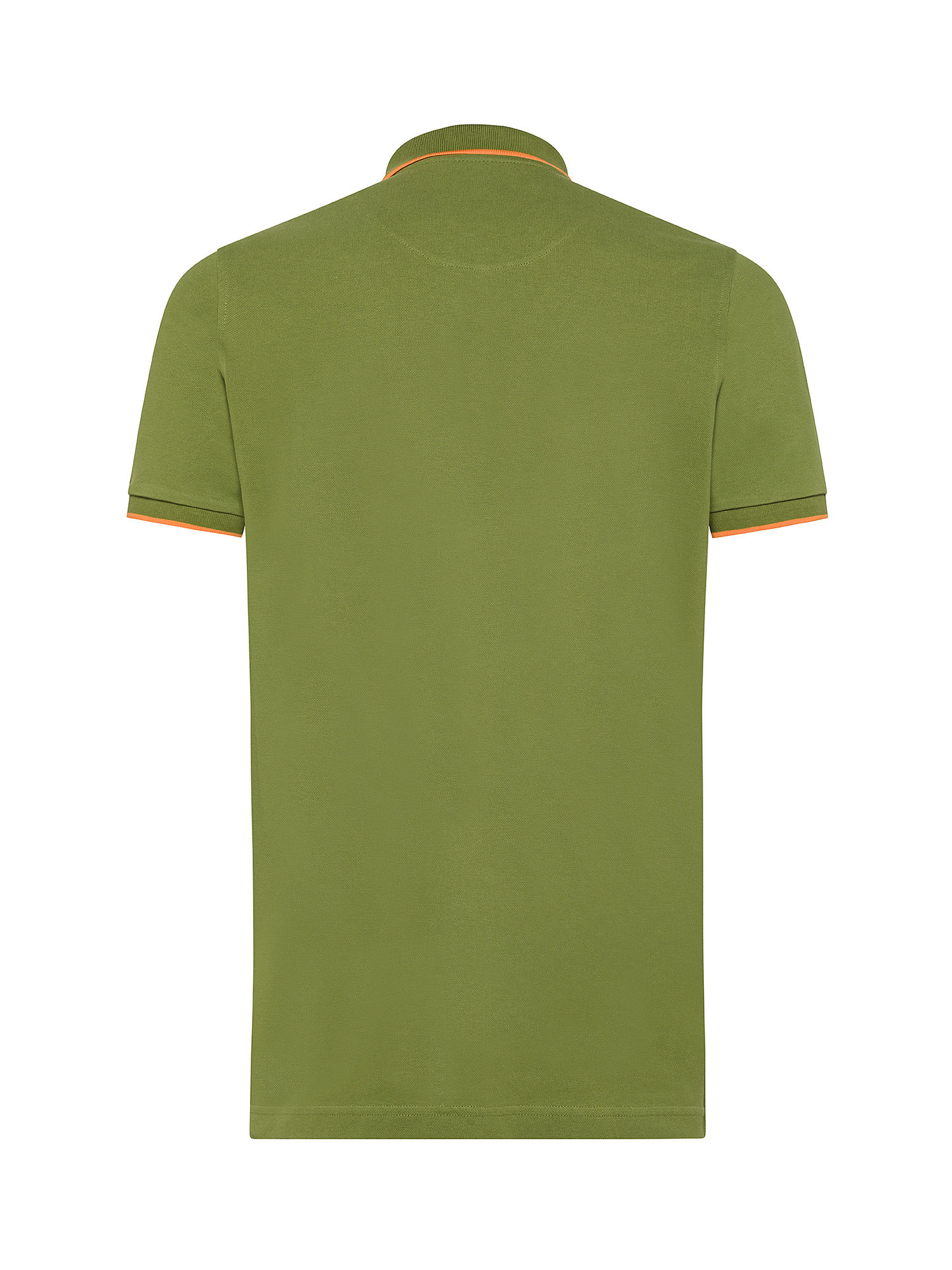 Manuel Ritz - Polo with contrasting edges and logo, Green, large image number 1