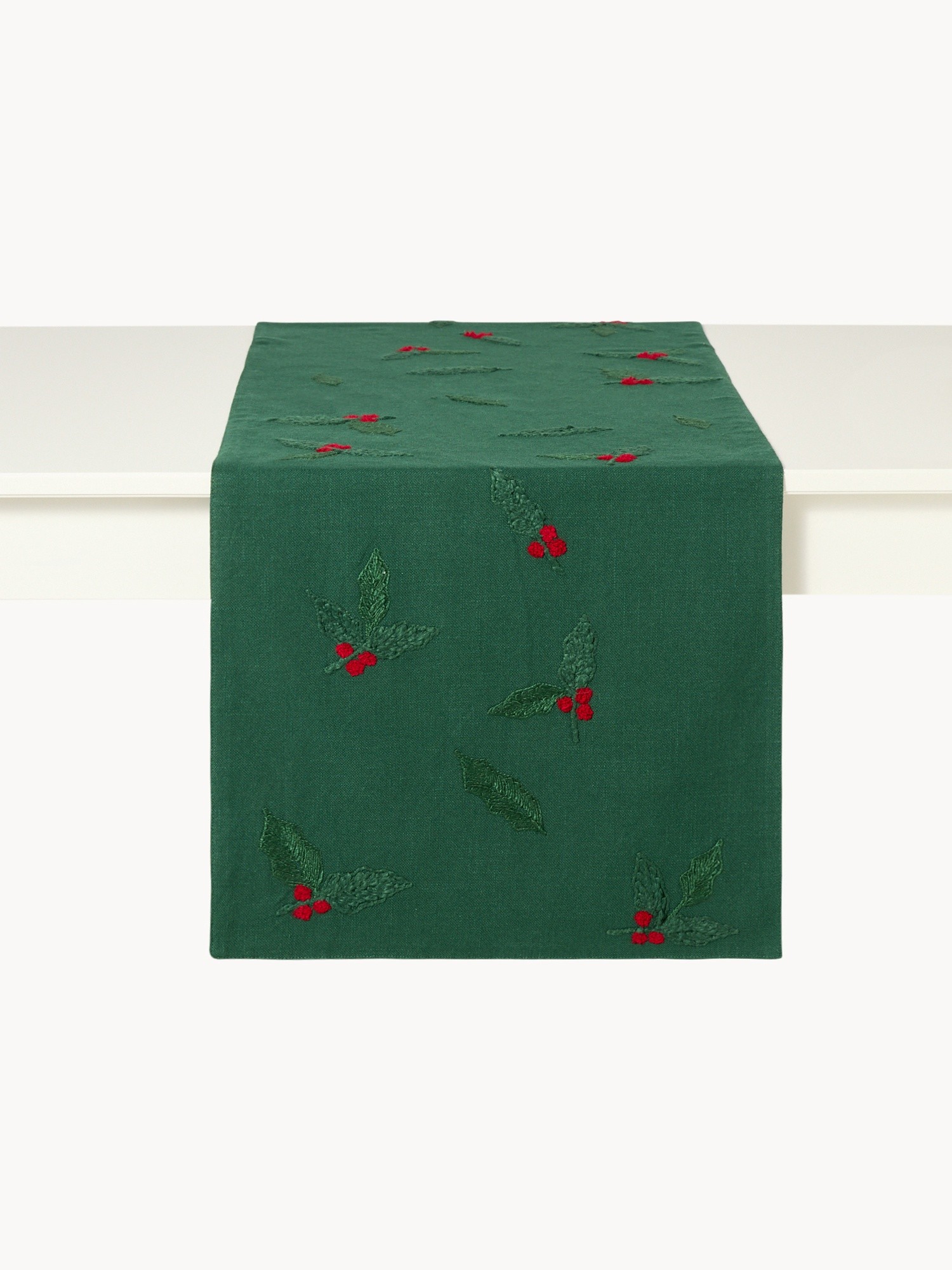 Runner in puro cotone ricamato, Multicolor, large image number 1