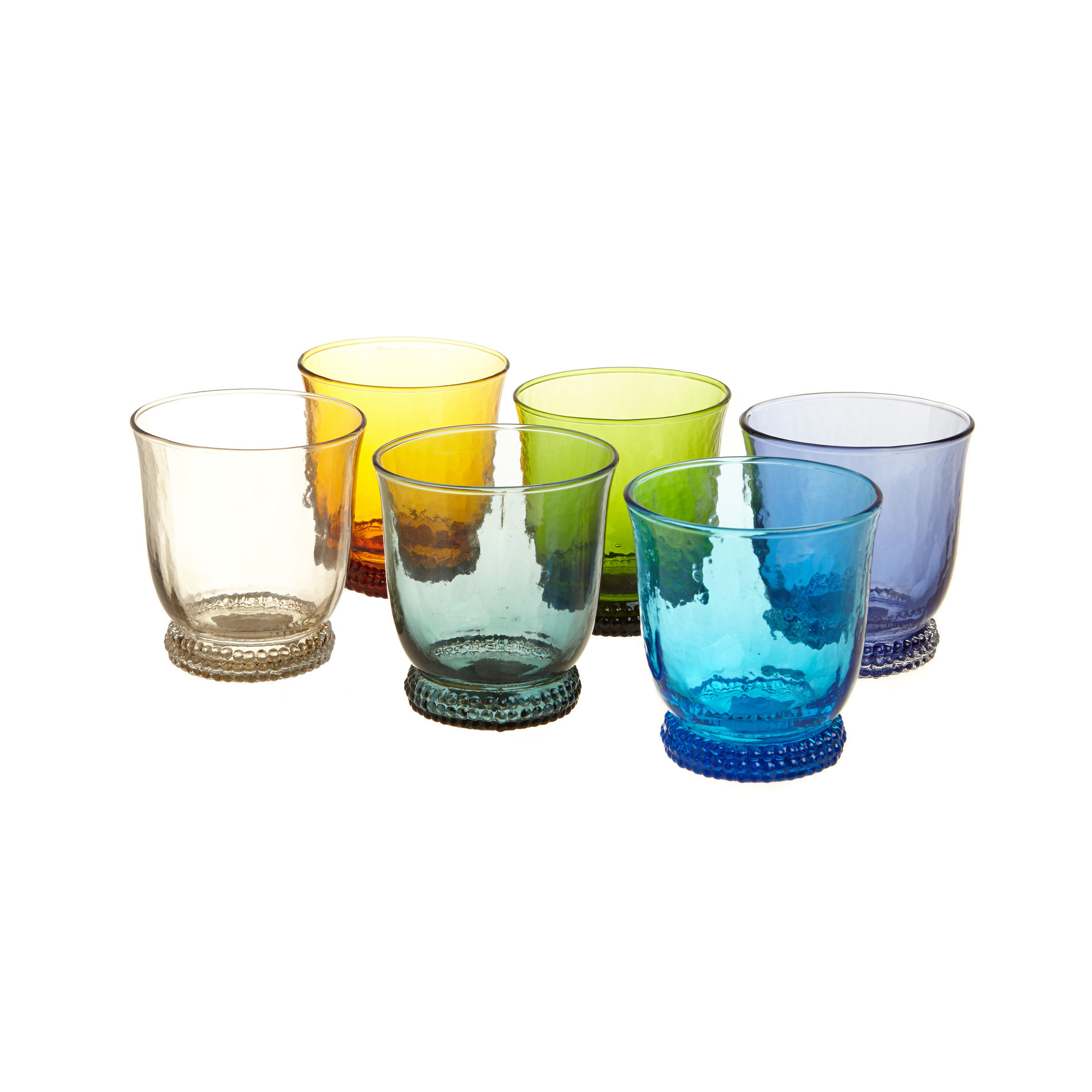 Bicchiere vetro colore in pasta, Azzurro, large image number 1
