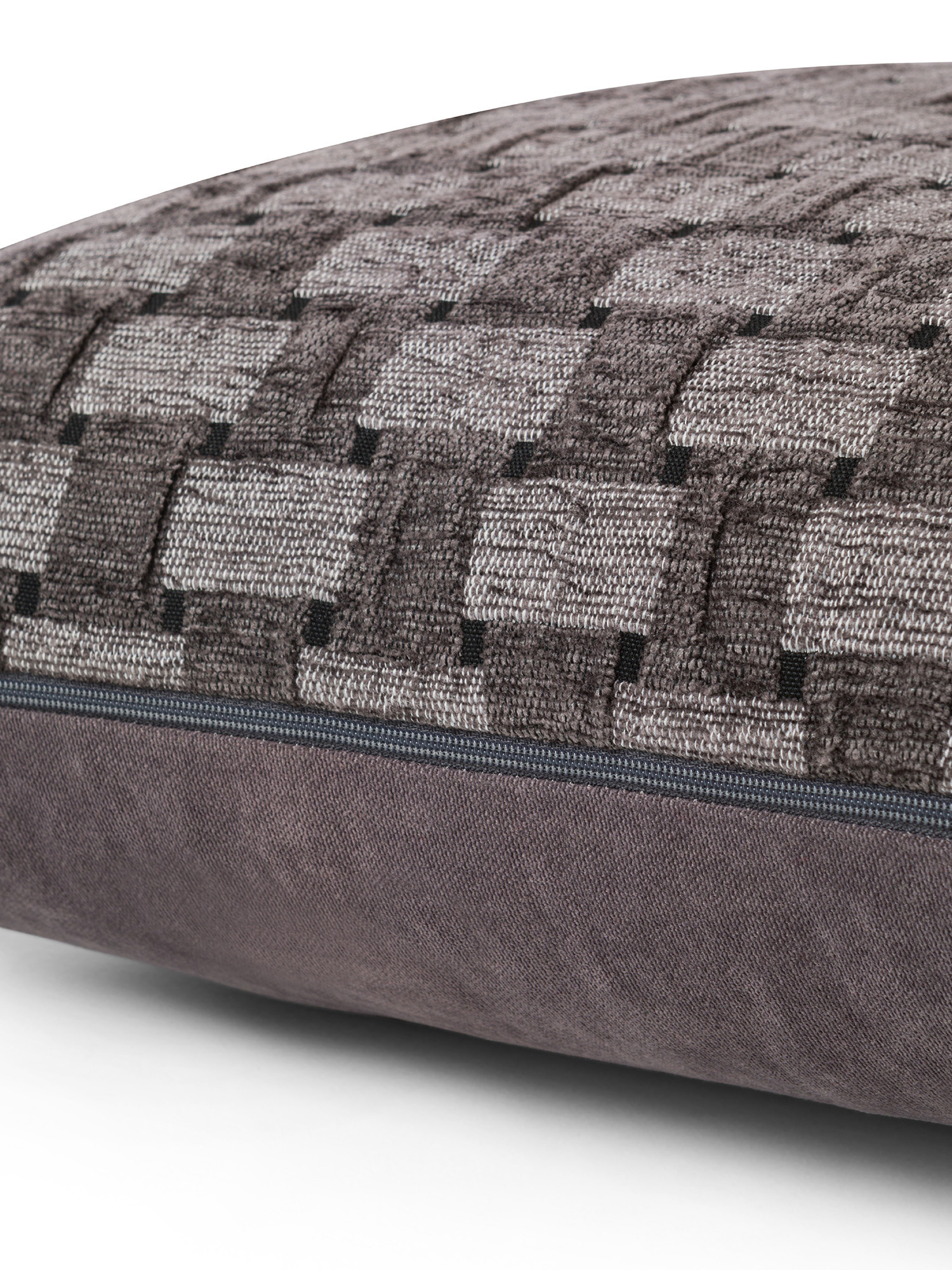 Jacquard cushion with woven pattern 45x45cm, Grey, large image number 2