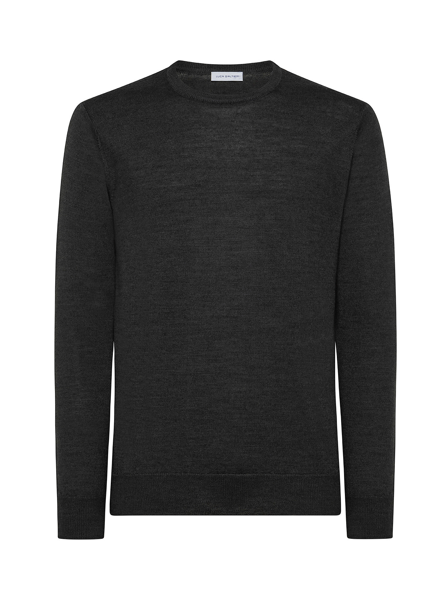 Merino Blend crewneck sweater - Machine washable, Black, large image number 0