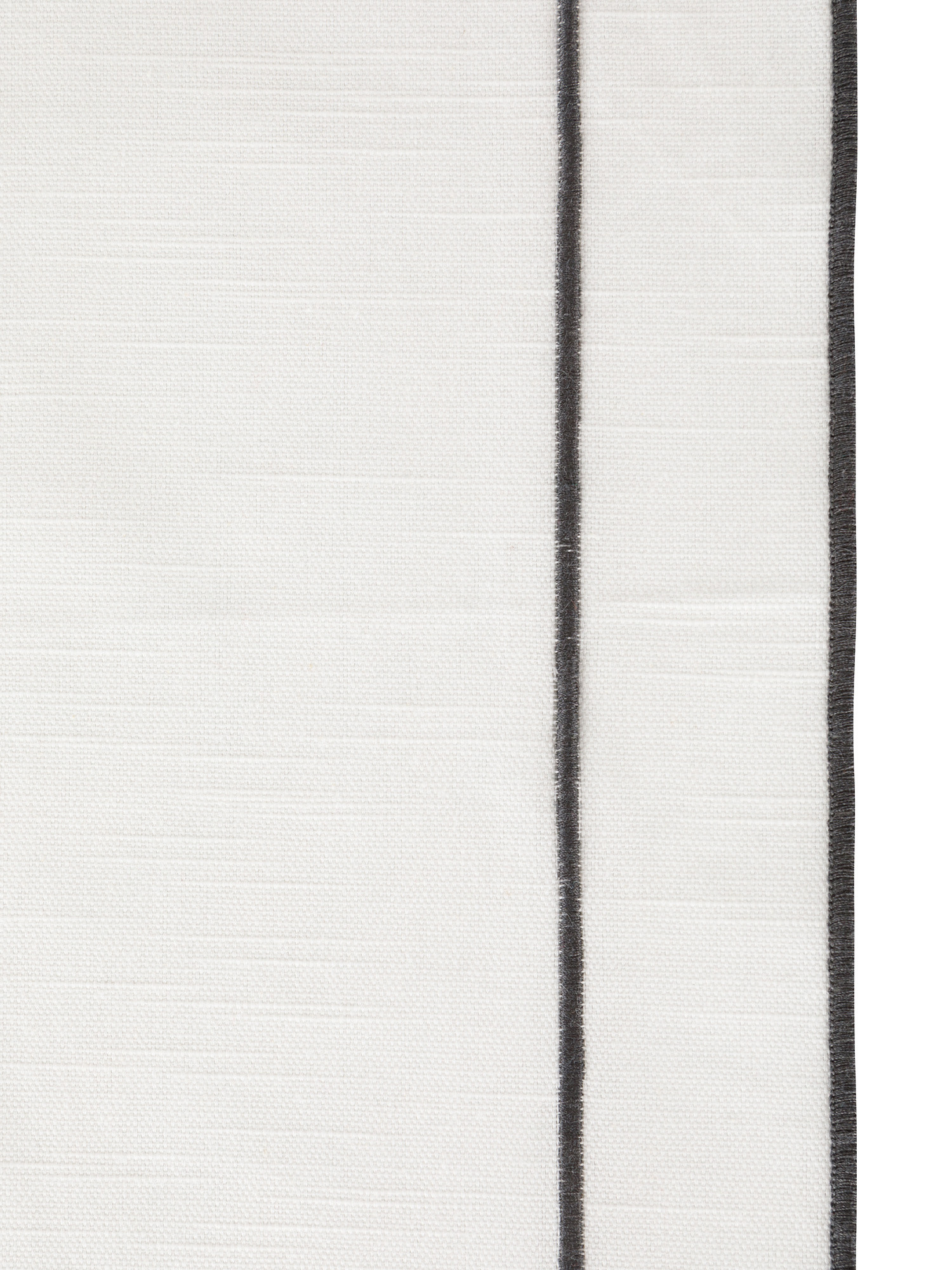 Cotton slub runner with overlock, White, large image number 1