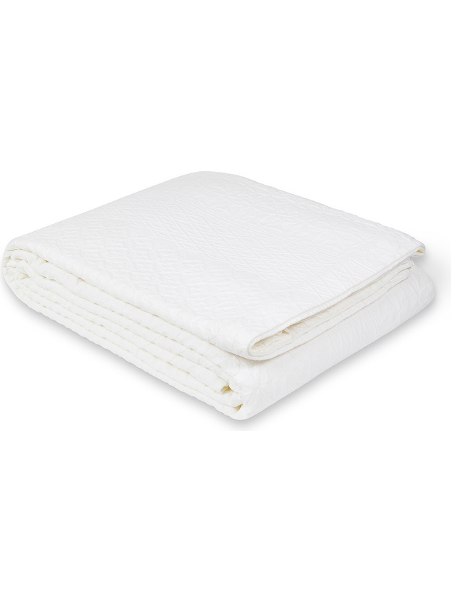 Washed yarn-dyed cotton bedspread with embossed decoration Portofino