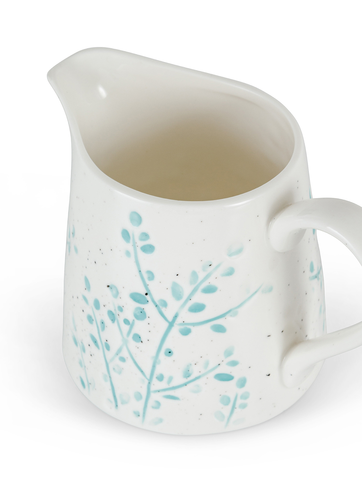 Porcelain milk jug with foliage motif, White, large image number 1