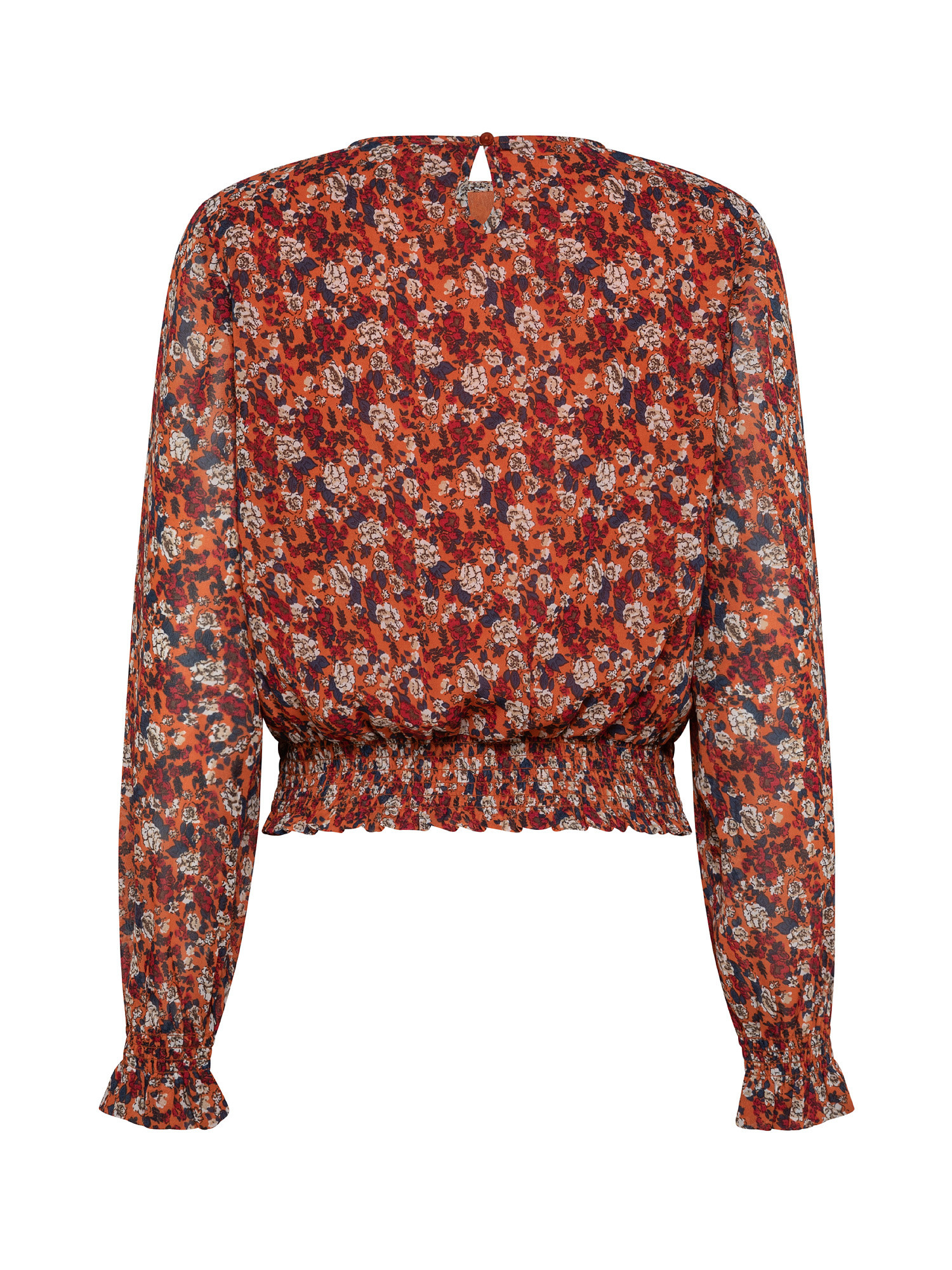 Blouse with flowers, Red, large image number 1