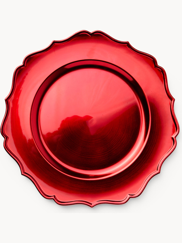 Sottopiatto con falda ondulata