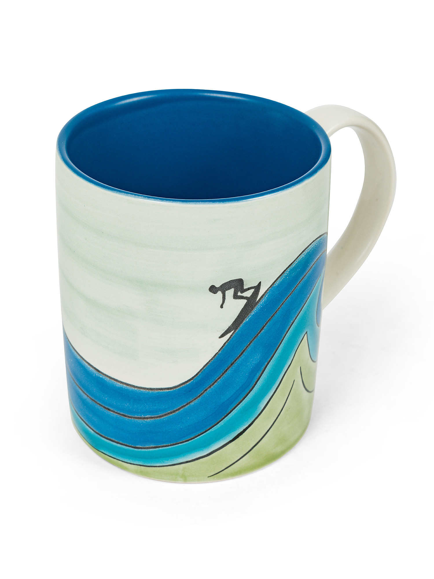 Mug in ceramica disegno surf, Multicolor, large image number 1