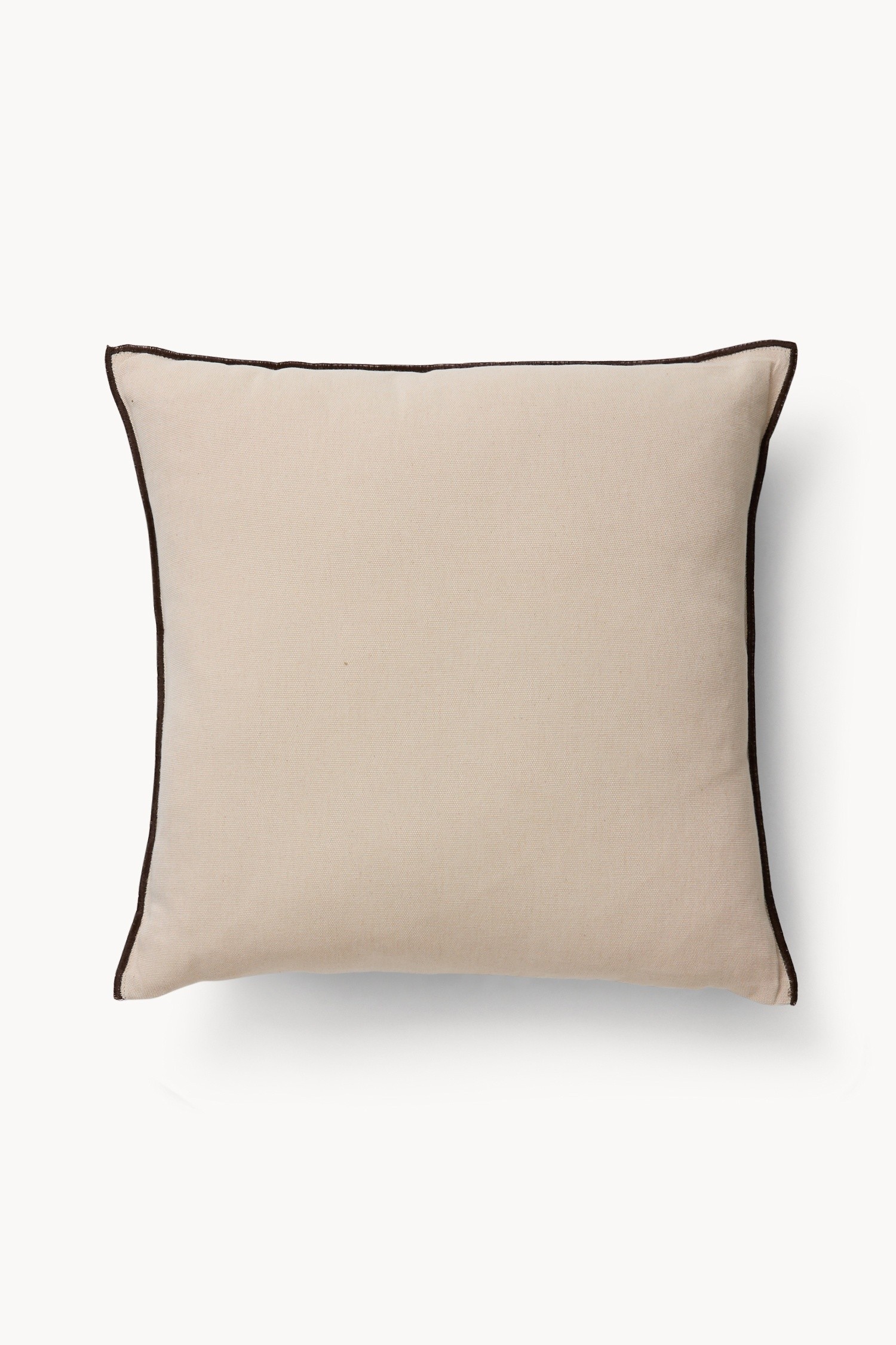 Cowhide print cushion with contrasting overlock, 45x45cm - Discounted Price, Brown, large image number 1