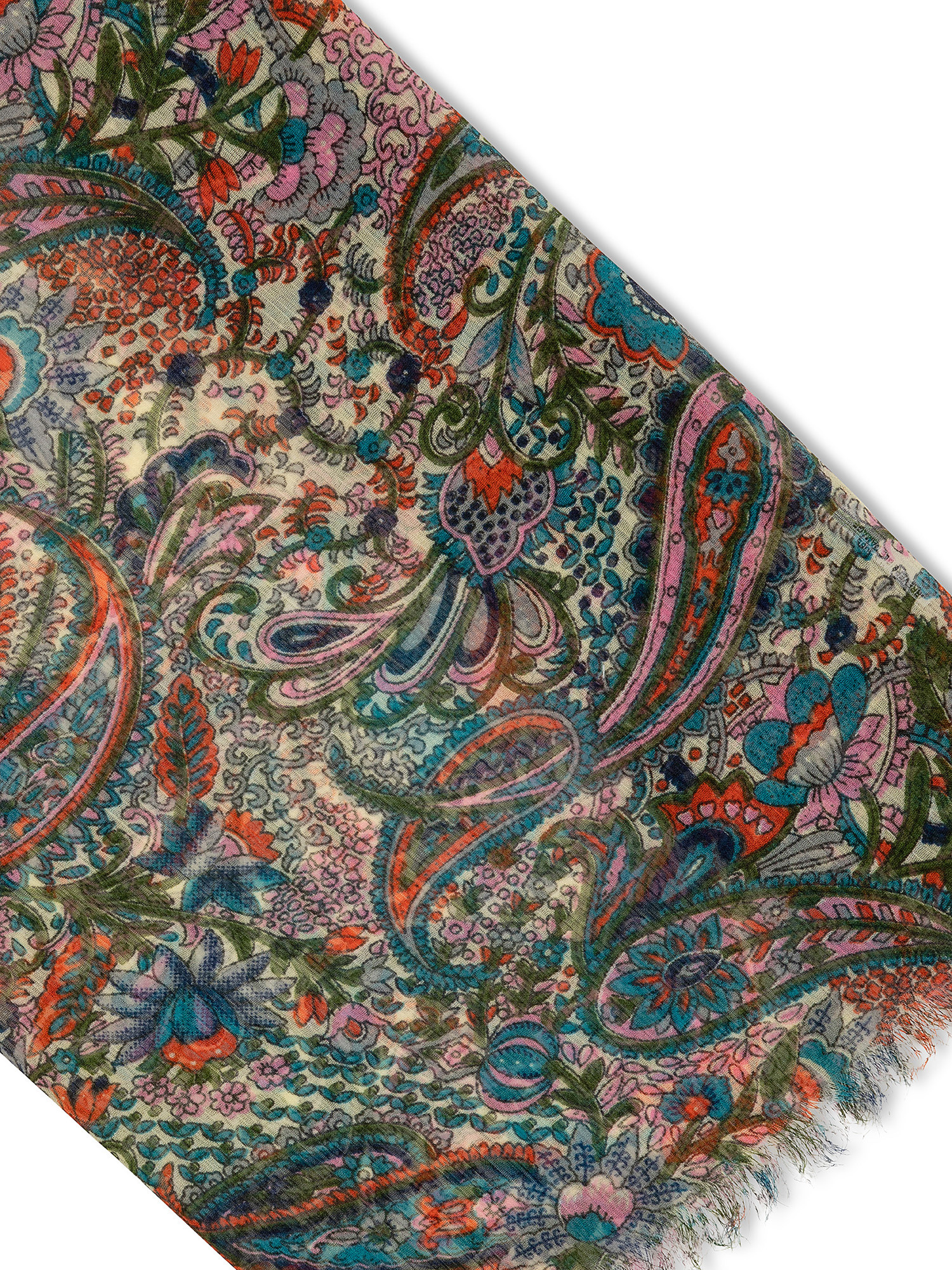 Patterned scarf, Beige, large image number 1