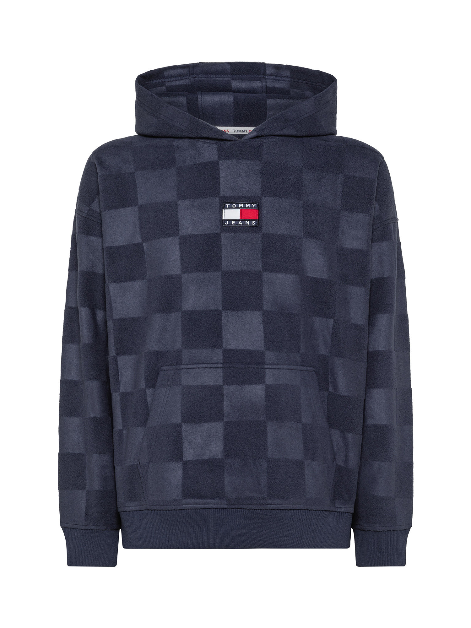 Sweatshirt with checkered pattern, Blue, large image number 0