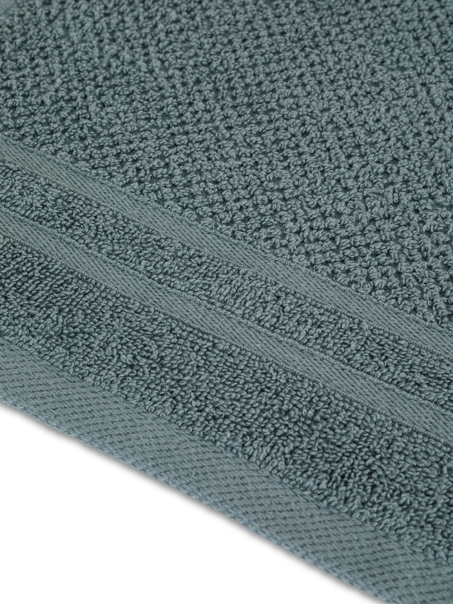Set 5 asciugamani in spugna di cotone, Blu, large image number 1